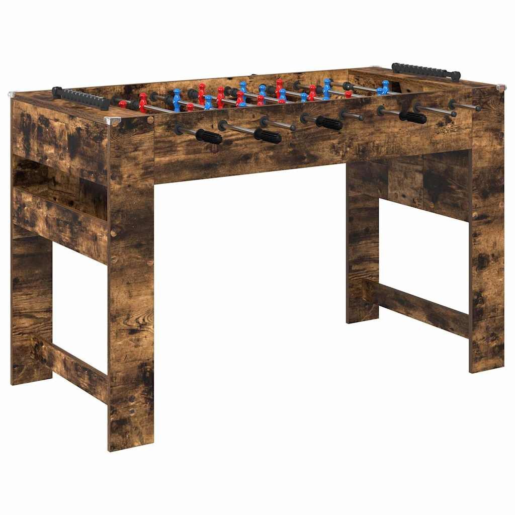 Kickertisch Tischfußballtisch Geräucherte Eiche 125 x 60,5 x 80 cm