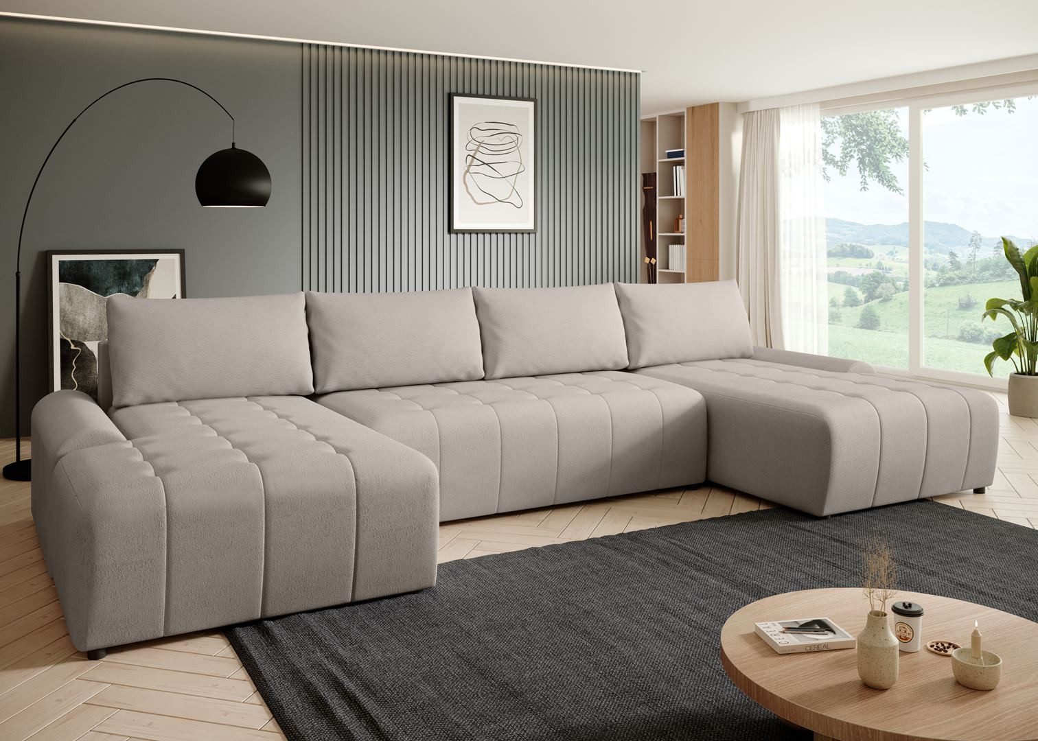 Beautysofa Ecksofa Costa U, inkl. Schlaffunktion, günstig online kaufen