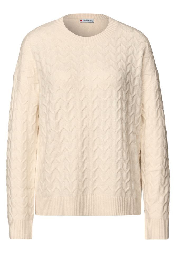 STREET ONE Strickpullover - modischer Zopfstrick günstig online kaufen