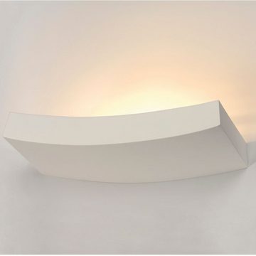 SLV Wandleuchte Wandleuchte, GL 102 CURVE, weisser Gips, R7s 78mm, max. 100W, keine Angabe, Leuchtmittel enthalten: Nein, warmweiss, Wandleuchte, Wandlampe, Wandlicht