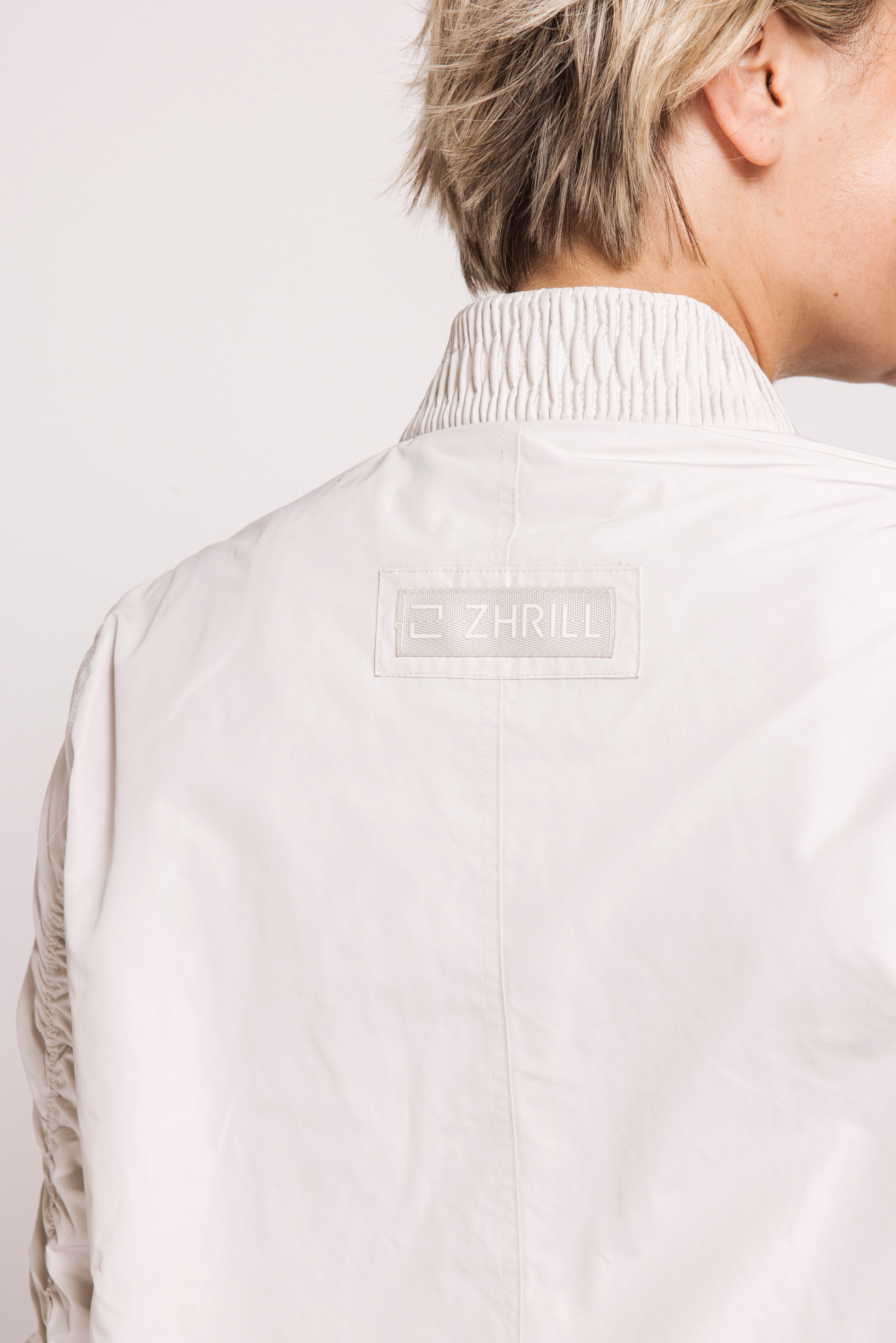 Zhrill Langmantel ZHPANTA Mantel Bomberstyle im Blouson-Look und mit Reißverschluss