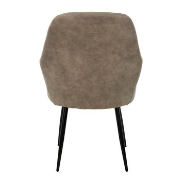 ML-DESIGN Stuhl Esszimmerstühle mit Rücken und Armlehnen aus Ergonomische Stühle (2 St), 2er Set Küchenstühle Grün 58x60x84cm aus Kunstleder mit Metallbeine