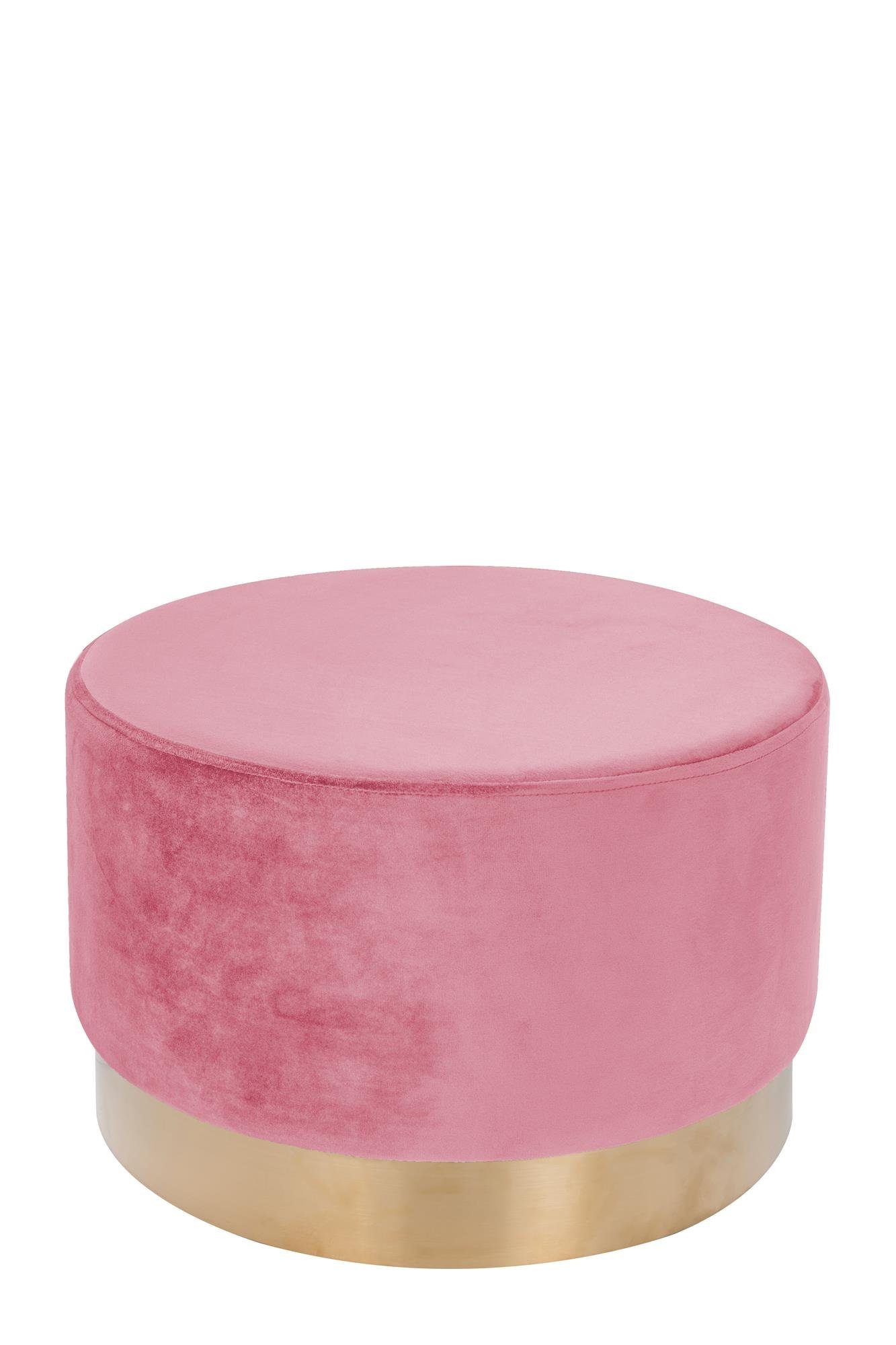 Qiyano Hocker Pouf Jalma groß rund 300 Rosa (1 St) günstig online kaufen