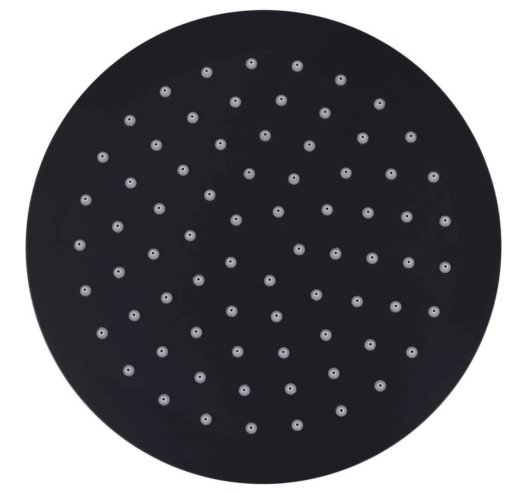 Thumbnail - vidaXL Regenduschkopf Regenbrause Edelstahl 20 cm Rund Schwarz, (1-tlg)
