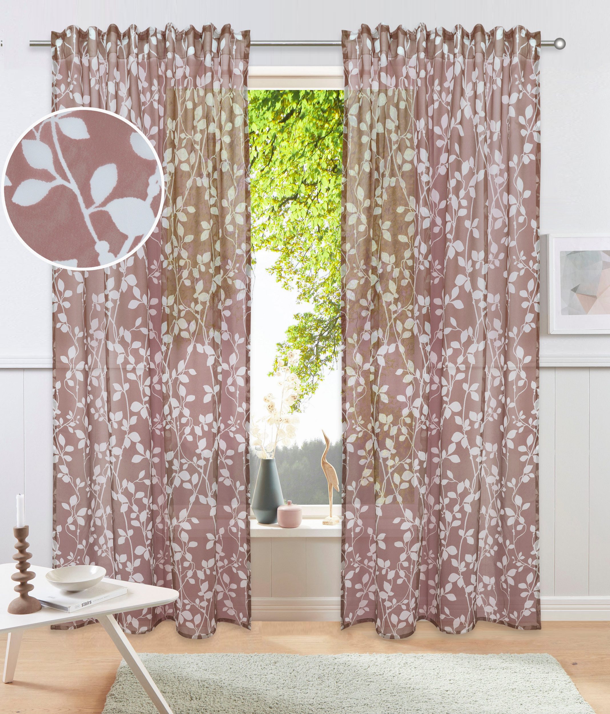 my home Gardine Issoire (1 St), Multifunktionsband, transparent, Wohnzimmer günstig online kaufen