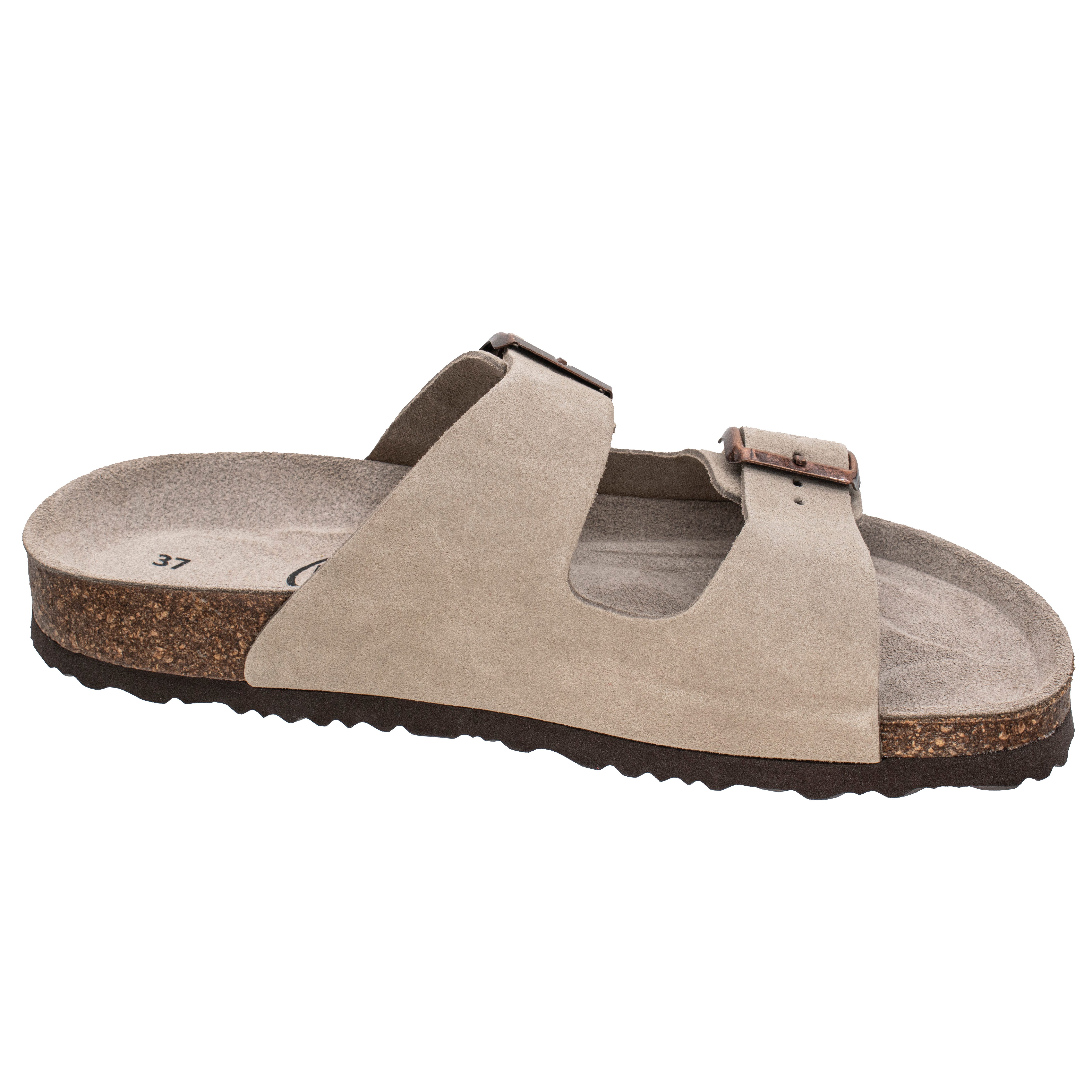 Fischer-Markenschuh Mirabel Pantolette aus Veloursleder, mit verstellbaren Schnallen, gepolstertes Lederfußbett – Bild 2 von 5