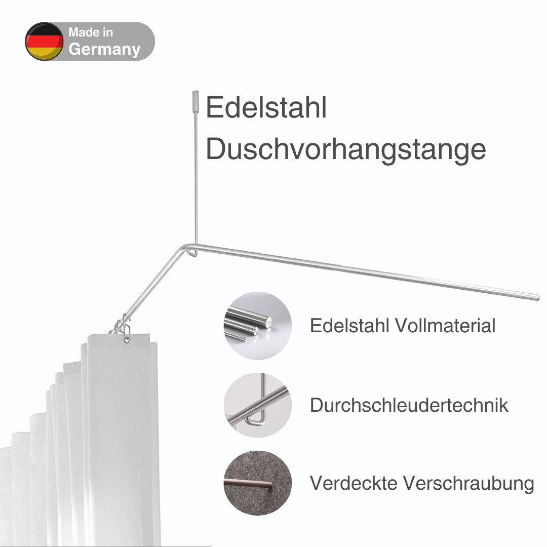 PHOS Design Duschvorhangstange L-Form DSE, Verschraubung, günstig online kaufen