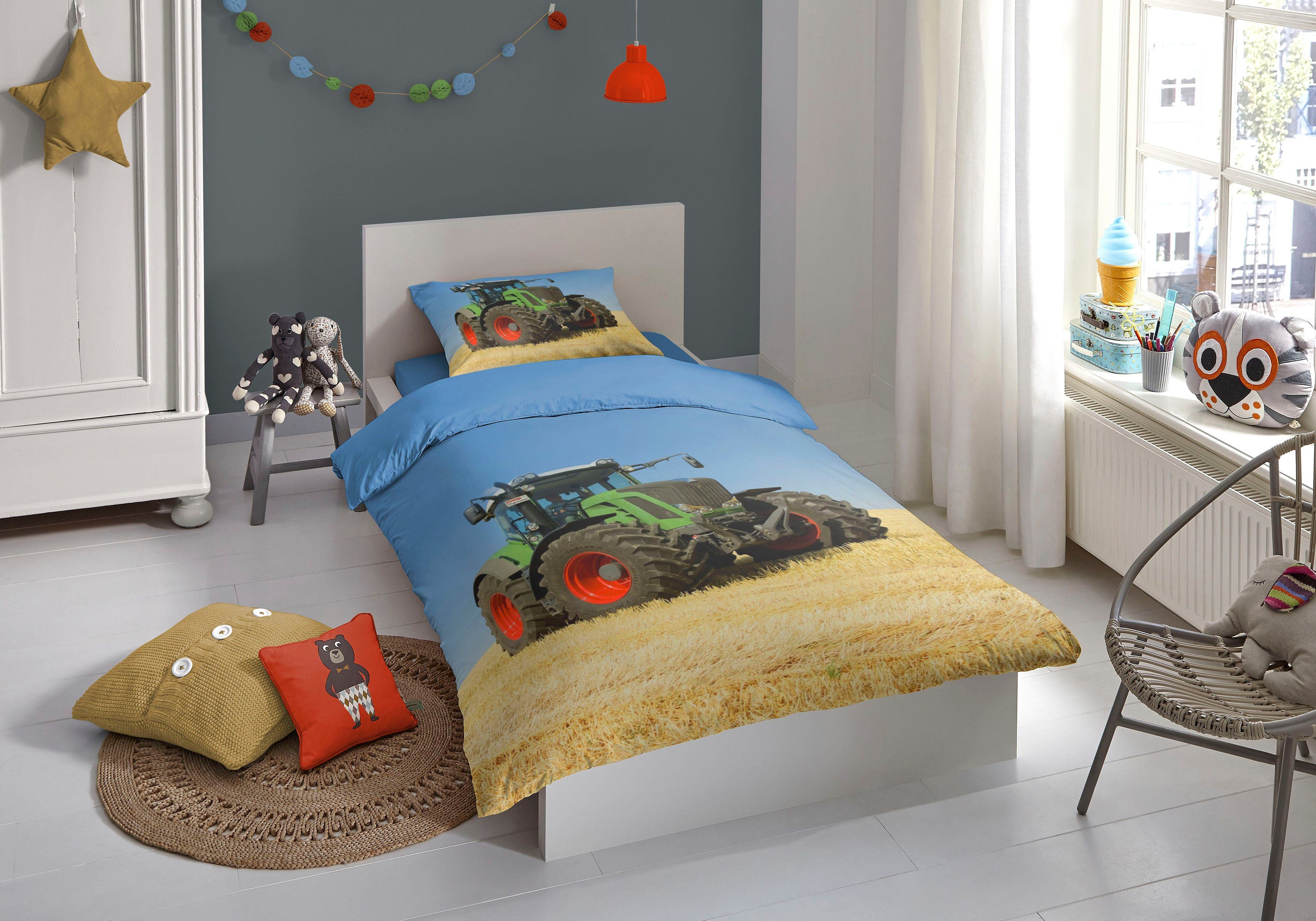 good morning Kinderbettwäsche Tractor, Renforcé, 2 günstig online kaufen