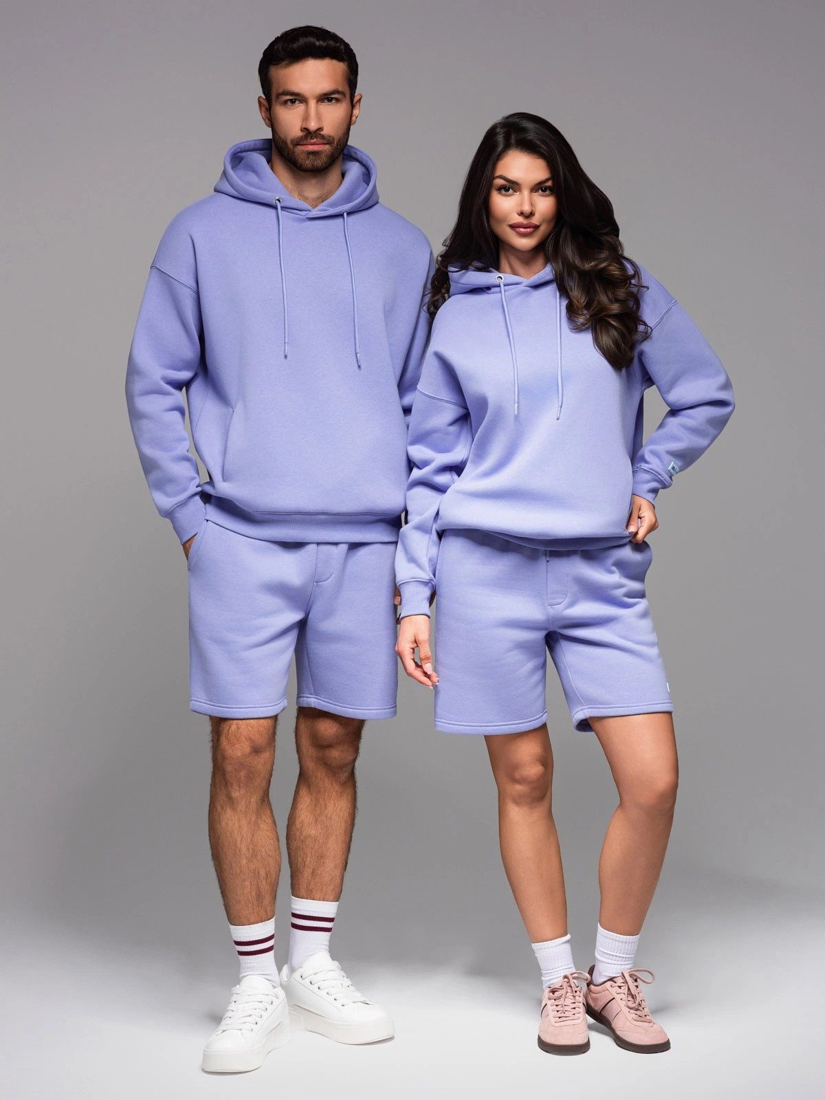 OMBRE Sweatanzug Unisex Hoodie-Set mit Shorts