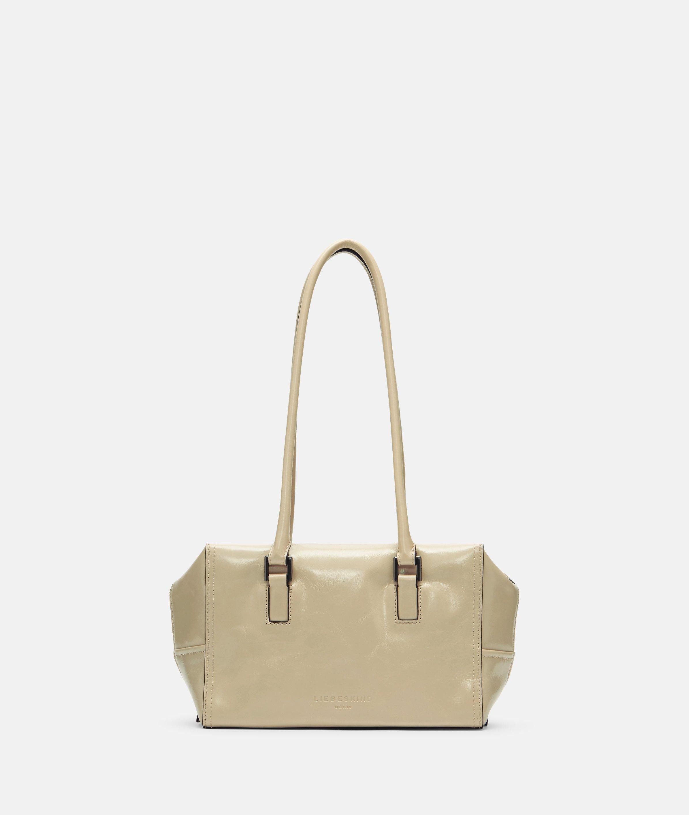 Liebeskind Berlin Schultertasche Archive Kayla Satchel S, Handliche Schultertasche in Lacklederoptik mit glossy Finish