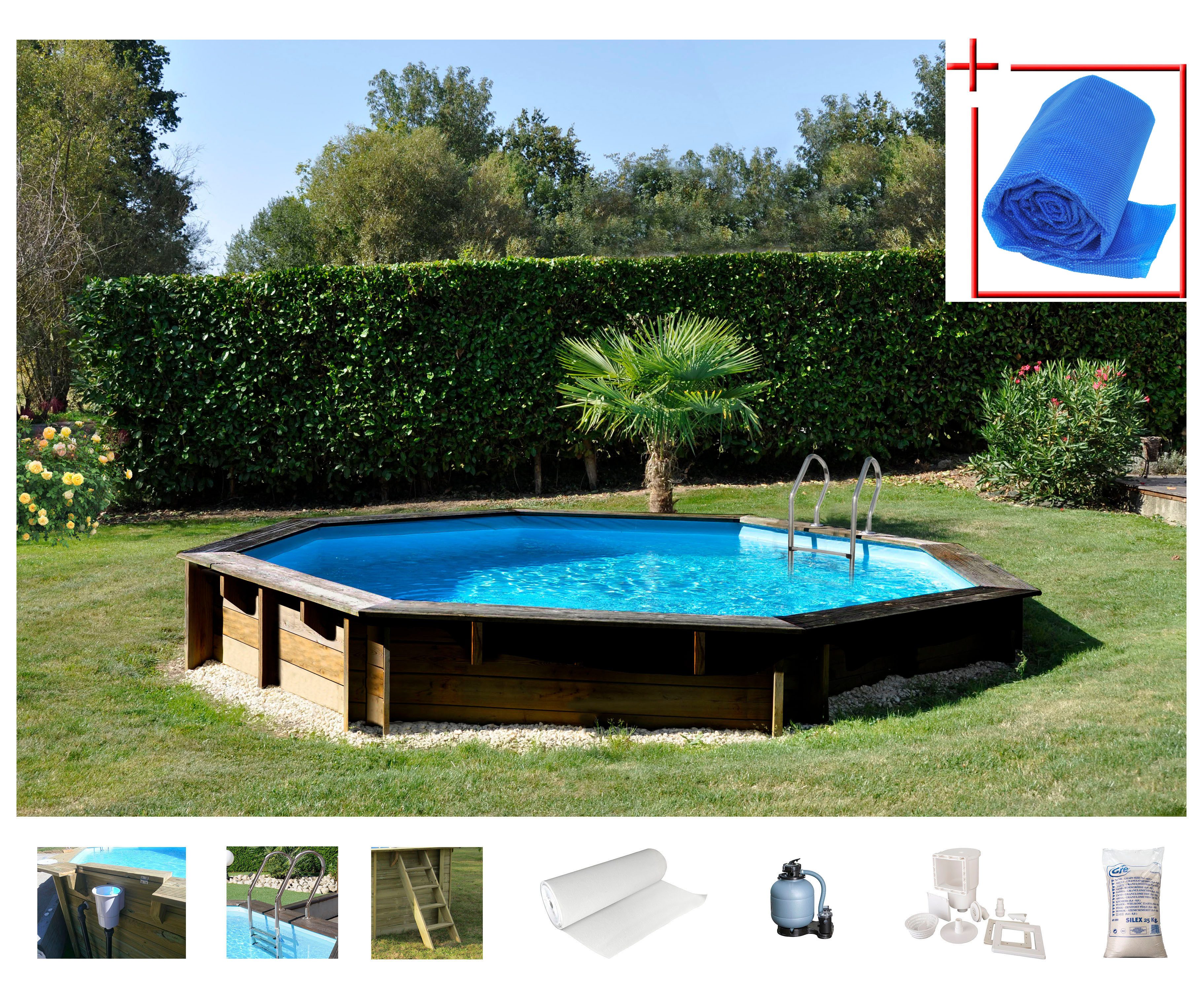 Achteckpool VASTO mit Edelstahlleiter