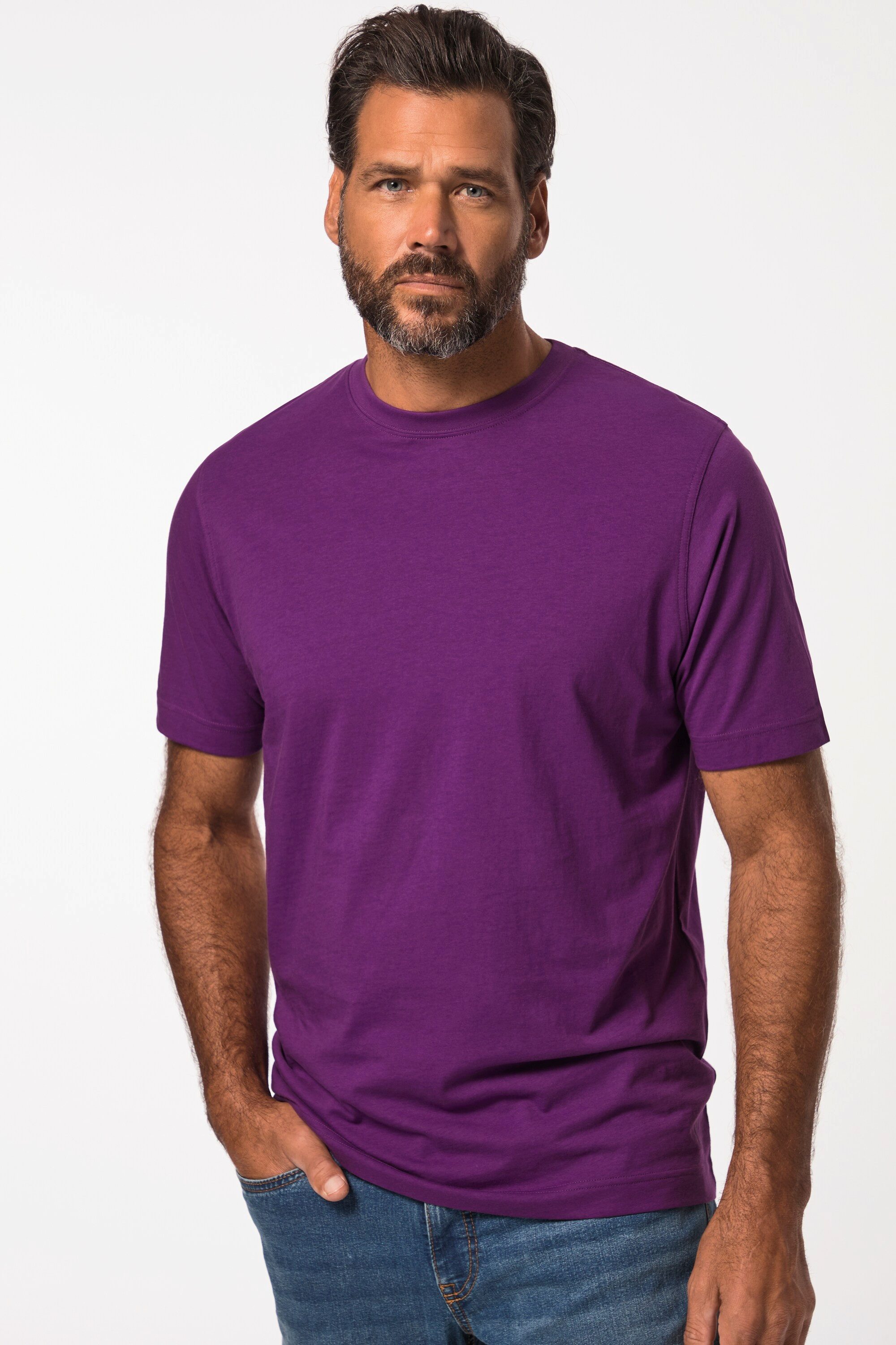 JP1880 T-Shirt T-Shirt Basic Rundhals gekämmte Baumwolle