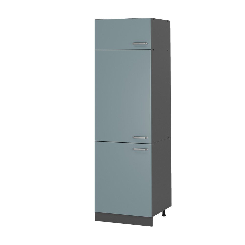 Vicco Backofen/Kühlumbauschrank Hochschrank R-Line Solid Anthrazit BlauGrau 60 cm