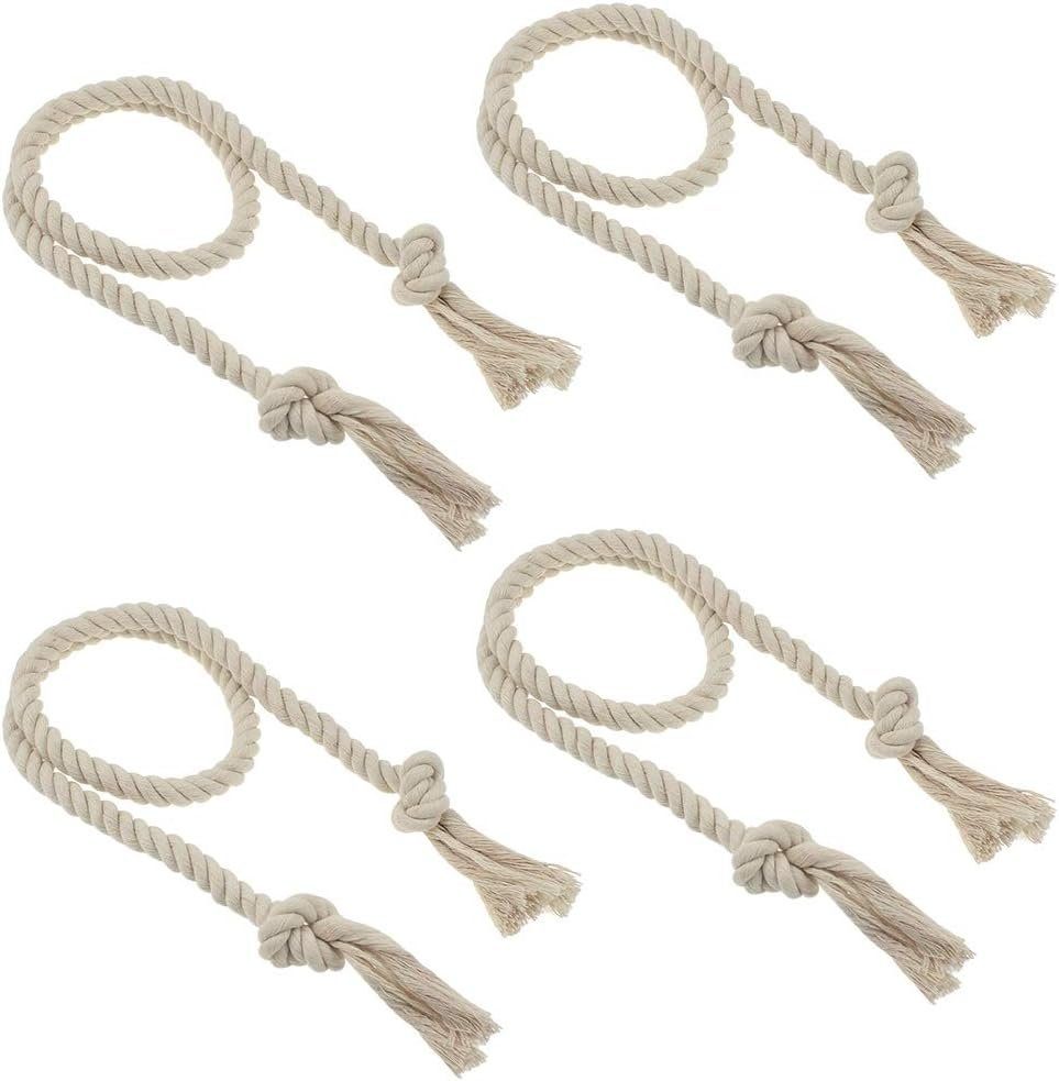 Raffhalter Vorhanggurte Clips Baumwolle Seil Hand Stricken Vorhang Seil 4 Stück, FELIXLEO