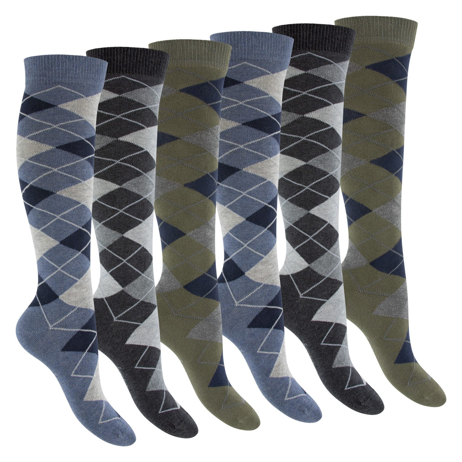 Footstar Langsocken Damen Kniestrümpfe geringelt (6 günstig online kaufen