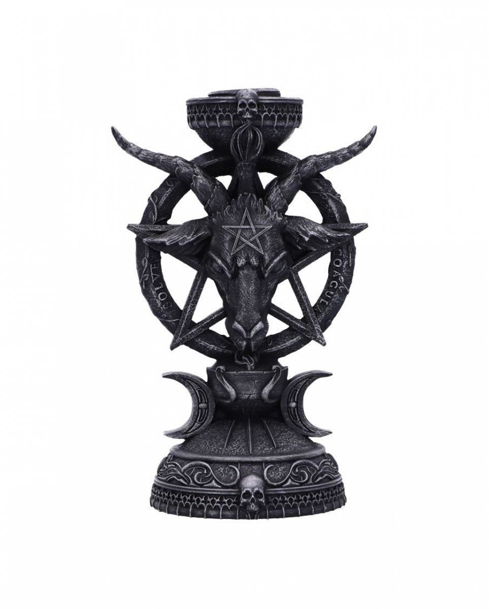 Gothic mit Motiv Dekofigur Horror-Shop Kerzenhalter Baphomet