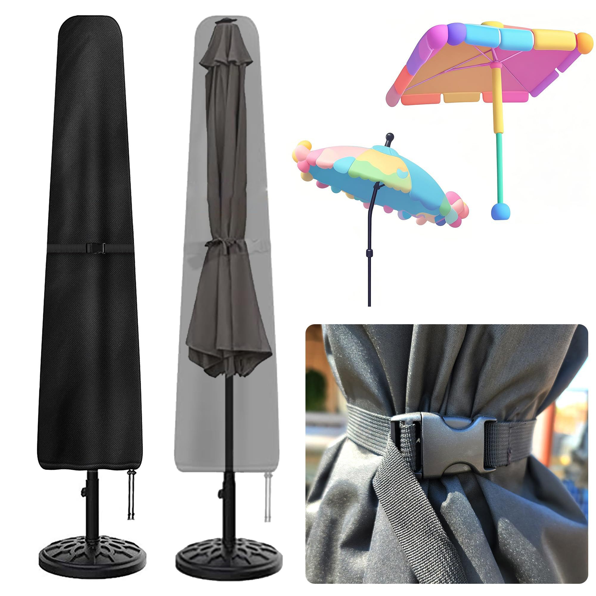 FOUORTUNATE-BEE Sonnenschirm-Schutzhülle Sonnenschirm Schutzhülle mit Stab günstig online kaufen