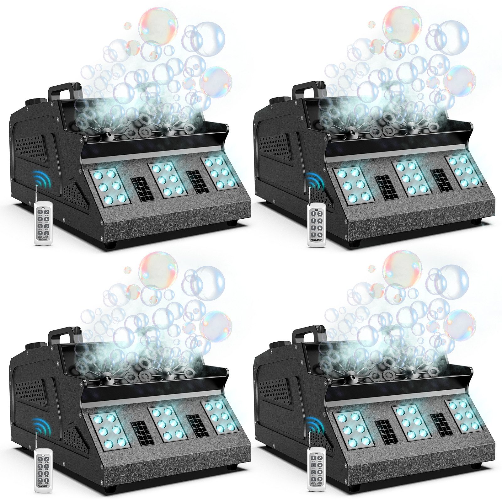 ZonQoonz Discolicht 1500W Bühnen-Seifenblasenmaschine Nebelmaschine Rauchmaschine