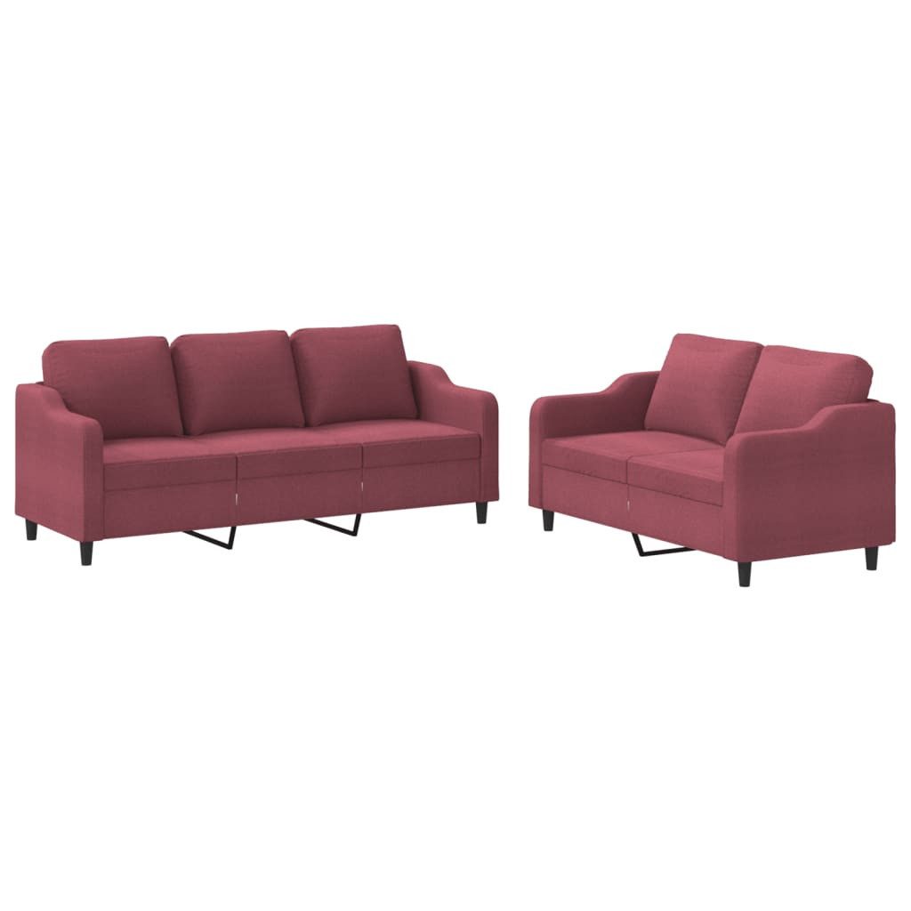 vidaXL Sofa 2-tlg. Sofagarnitur mit Kissen günstig online kaufen