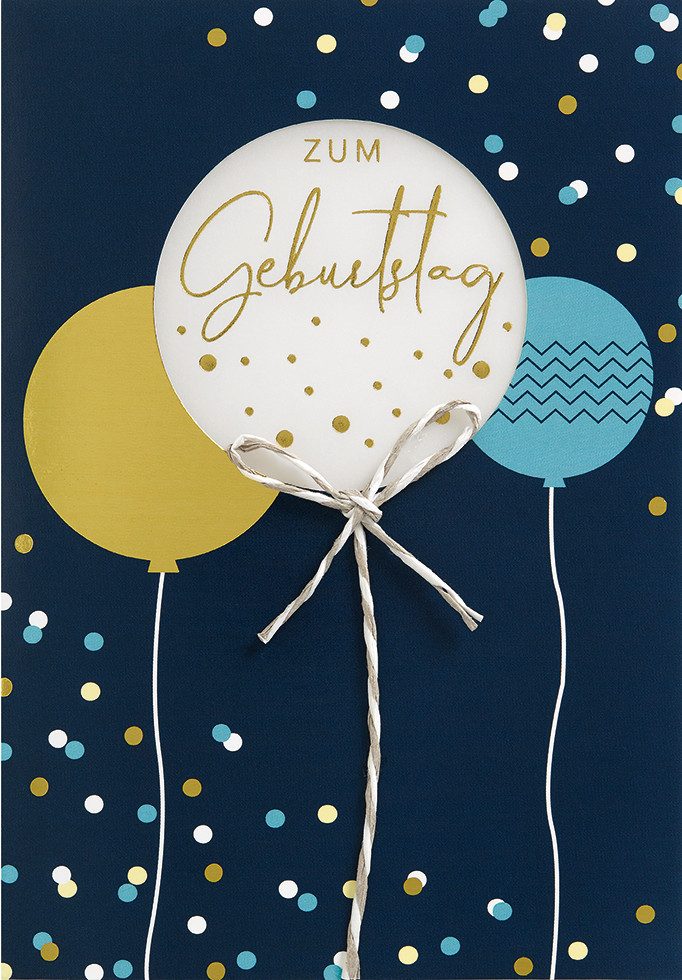 Grußkarten Geburtstag Glückwunschkarte im Format 115x17cm mit Umschlag uniq95