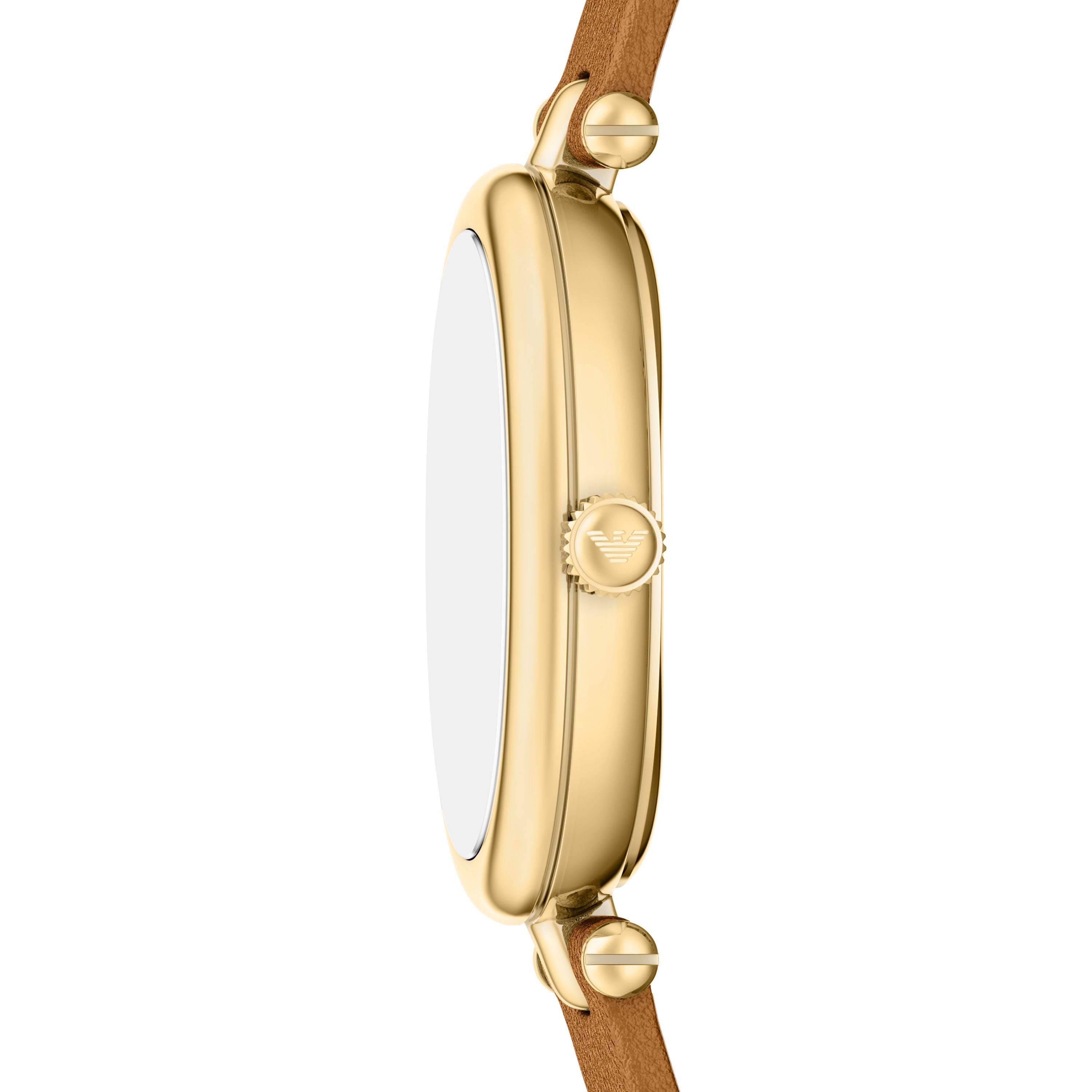 Emporio Armani Quarzuhr SINFONIA AR11780, Armbanduhr, Damenuhr, Lederarmband, analog