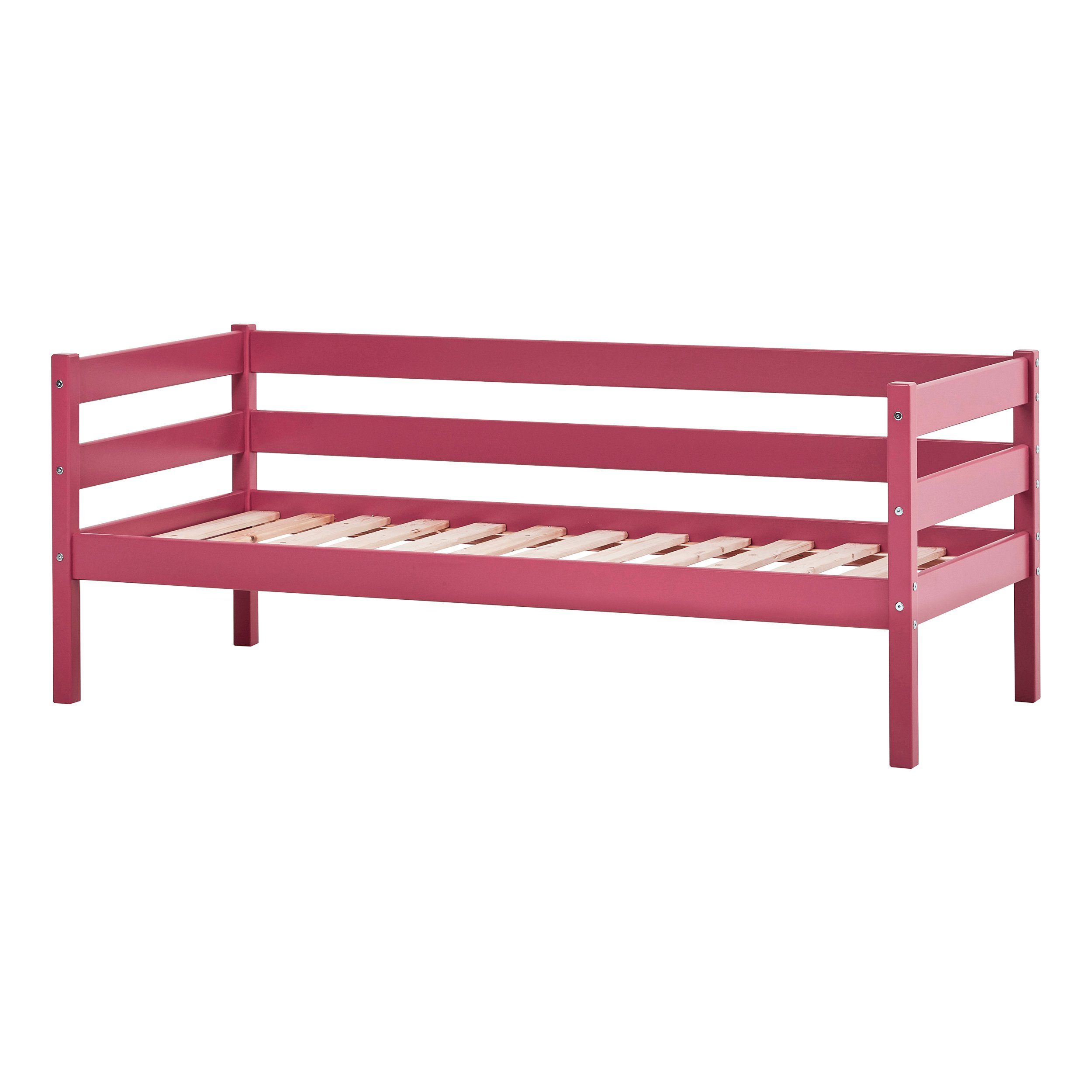 Hoppekids Kinderbett Juniorbett ECO Comfort mit Rollrost Kiefer massiv 70*160 cm Rot