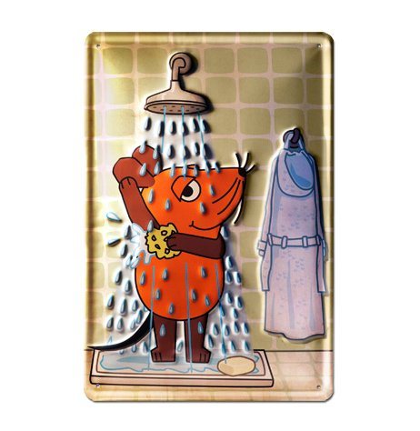 Blechschild mit Retro-Motiv Blechschild mit Retro-Motiv