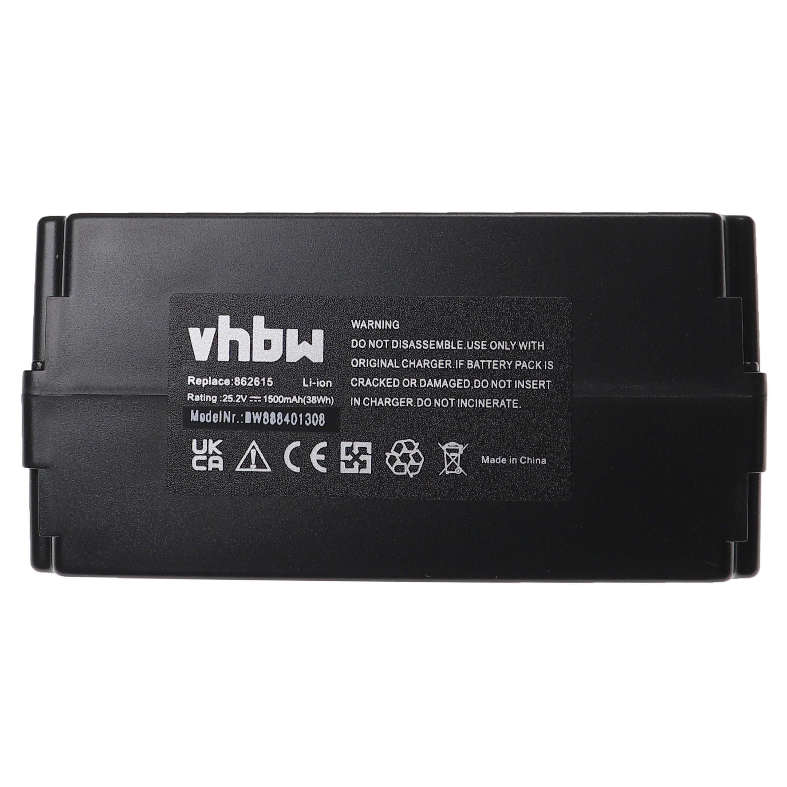 vhbw kompatibel mit Mr.Gardener MR 600 Akku Li-Ion 1500 mAh (25,2 V)