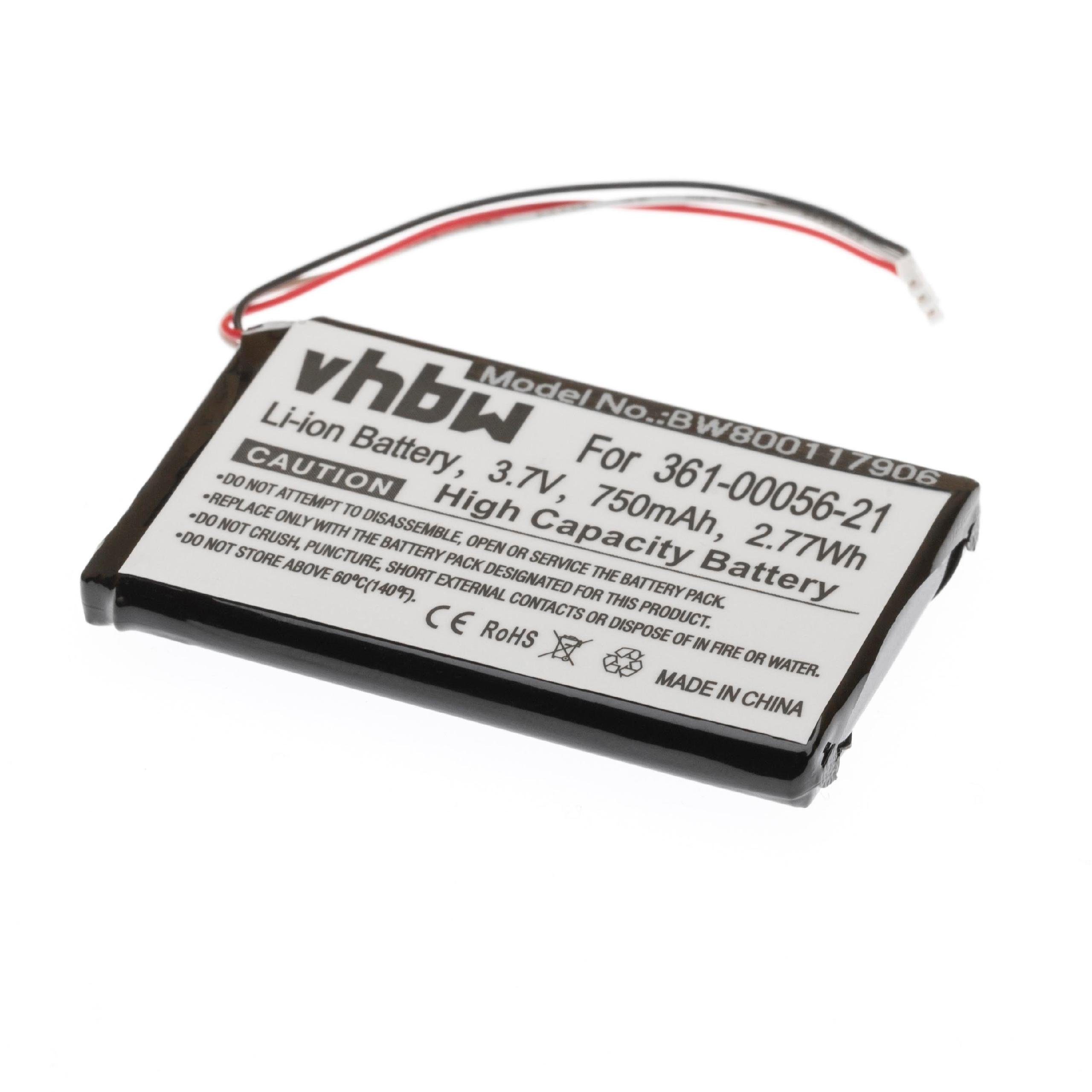 vhbw kompatibel mit LMTHD 50 mAh V) (3,7 010-01531-00, DriveLux 750 Li-Ion Garmin Akku