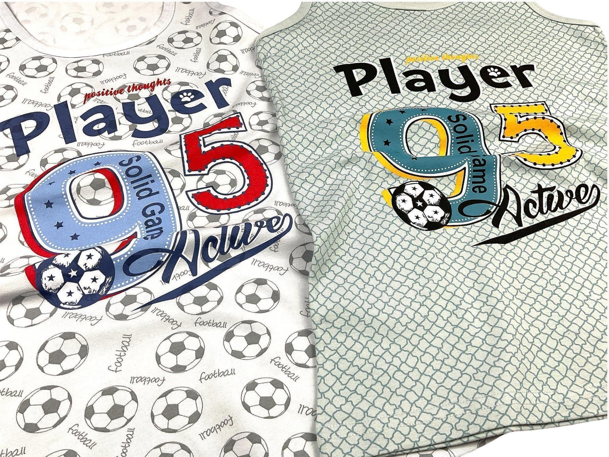 LOREZA Unterhemd 5er Set Jungen Unterhemden - Player - Bunt (Spar-Packung, 5-St., 5er Pack) – Bild 4 von 5