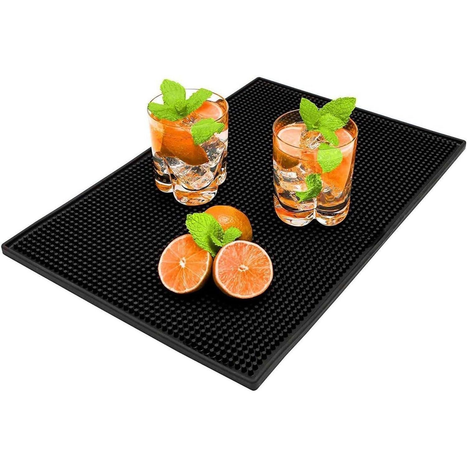 LuxusKollektion Barmatte 45x30cm Premium Barmatte Abtropfmatte Silikon Rutschfest