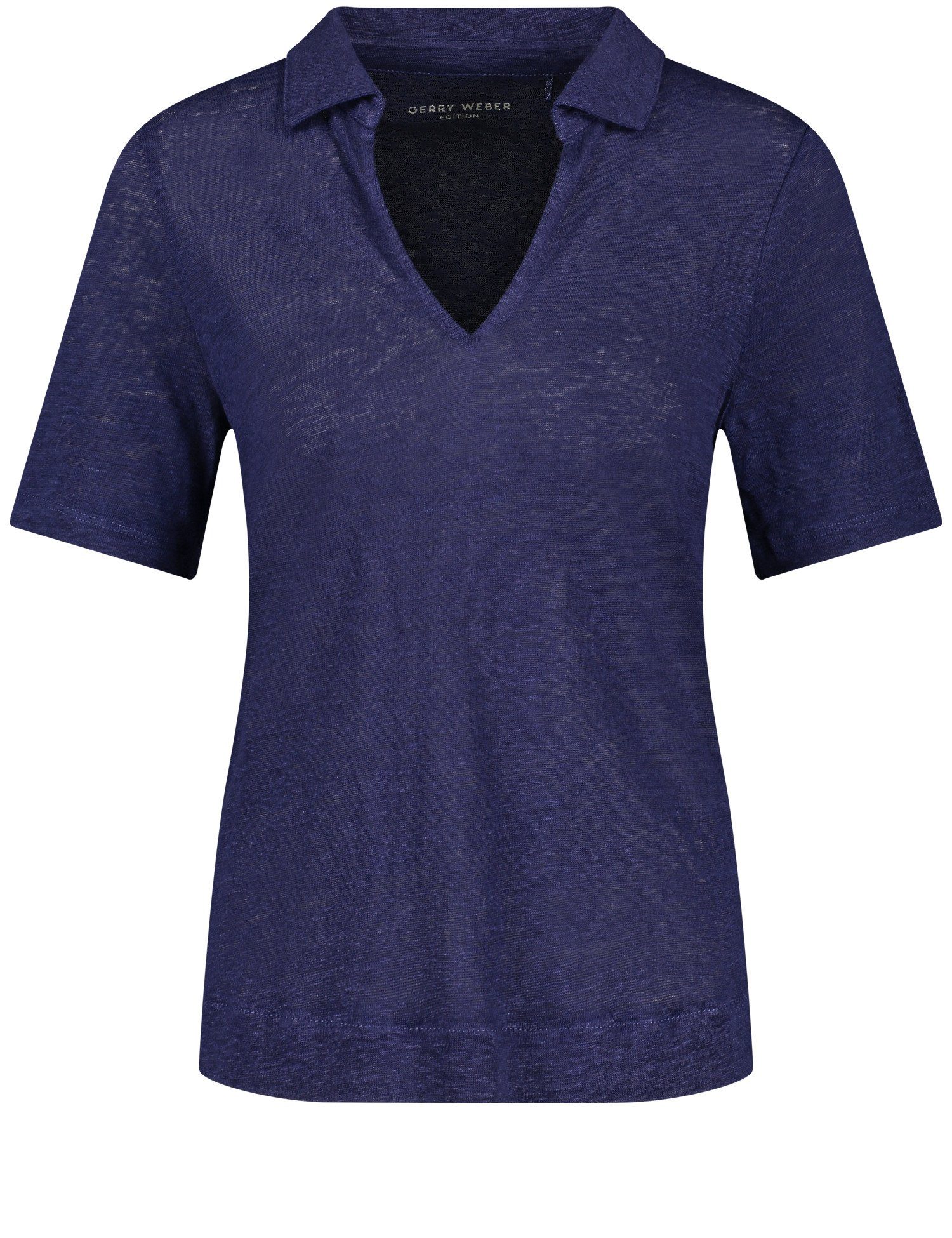 Blueberry Kragen T-Shirt Meliertes WEBER GERRY Poloshirt mit