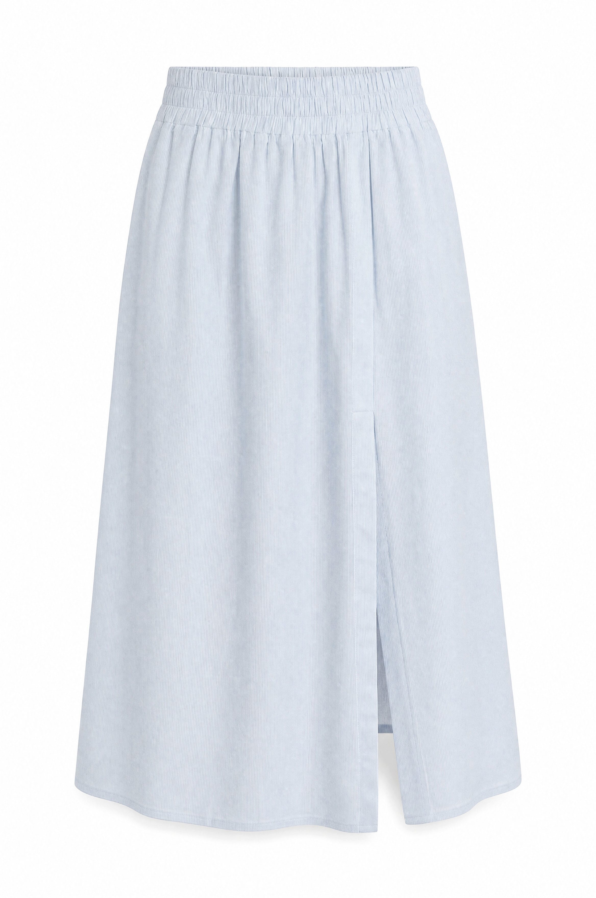 NADINE H Sommerrock Leinenrock mit Schlitz im hellen Blau ideal Frühling Trend