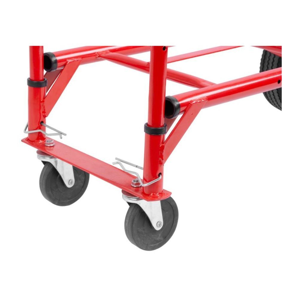PROREGAL® Multifunctional Steel Tube Hand Truck, Dimensions (HxWxD): 133x55x46cm, Load Capacity: 200kg, Rubber Tires