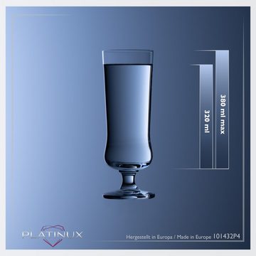 PLATINUX Cocktailglas Elegante Cocktailgläser, Crystalline Glas, Elegante Cocktailgläser 300ml Longdrinkgläser Eiskaffeegläser