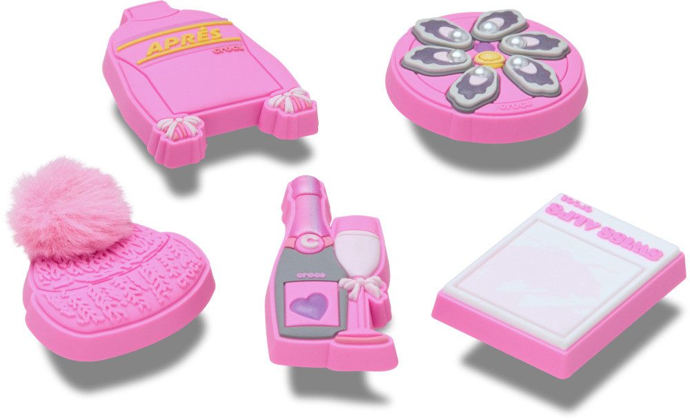 Crocs Schuhanstecker Jibbitz™ Apres Girl (Set, 5-tlg., Kein Spielzeug. Nicht für Kinder unter 3 Jahren geeignet), Charm, Anstecker, Set im Apre Ski Look