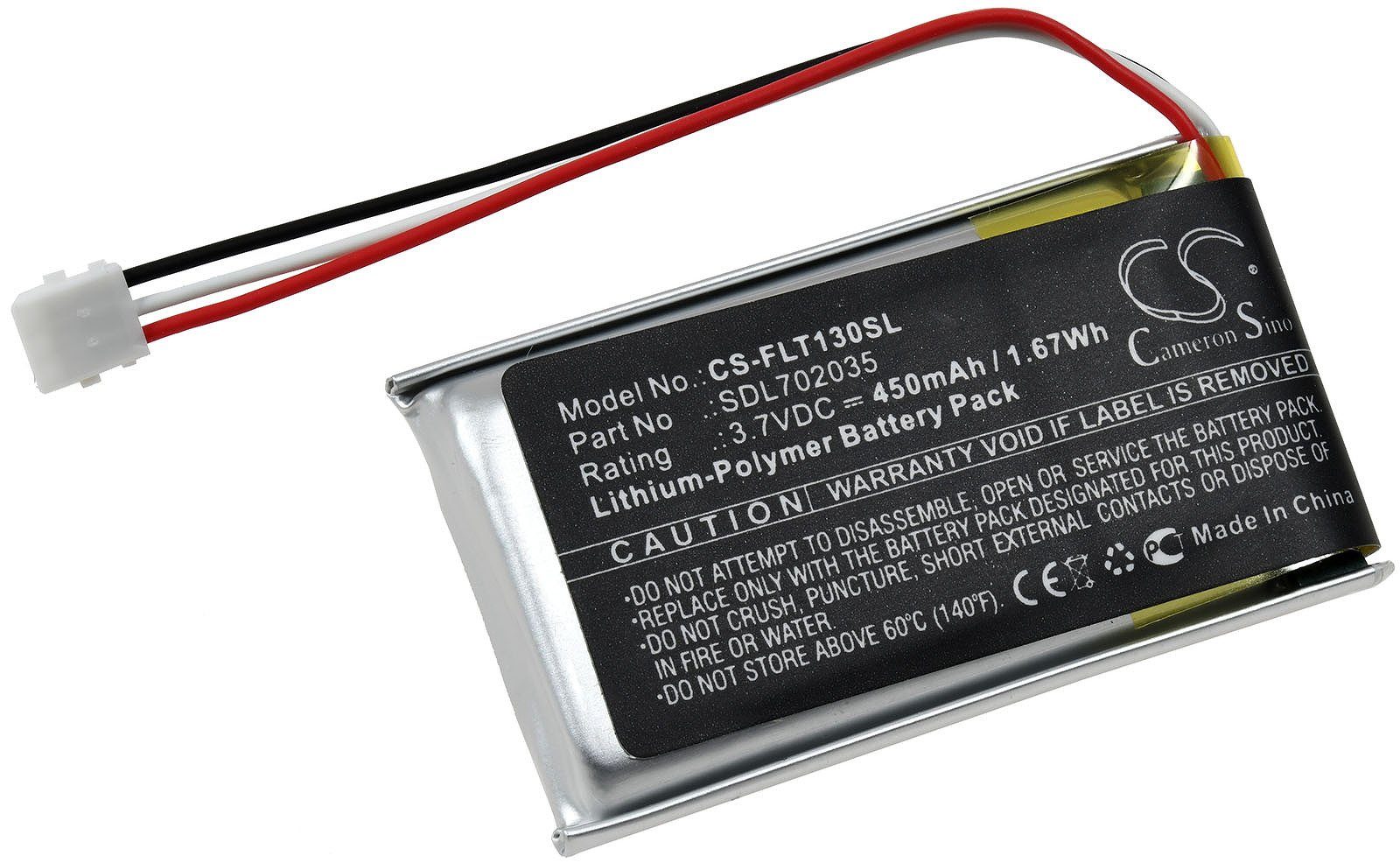 Powery Akku für Flir Typ LF602035-02 Kamera-Akku 450 mAh (3.7 V)