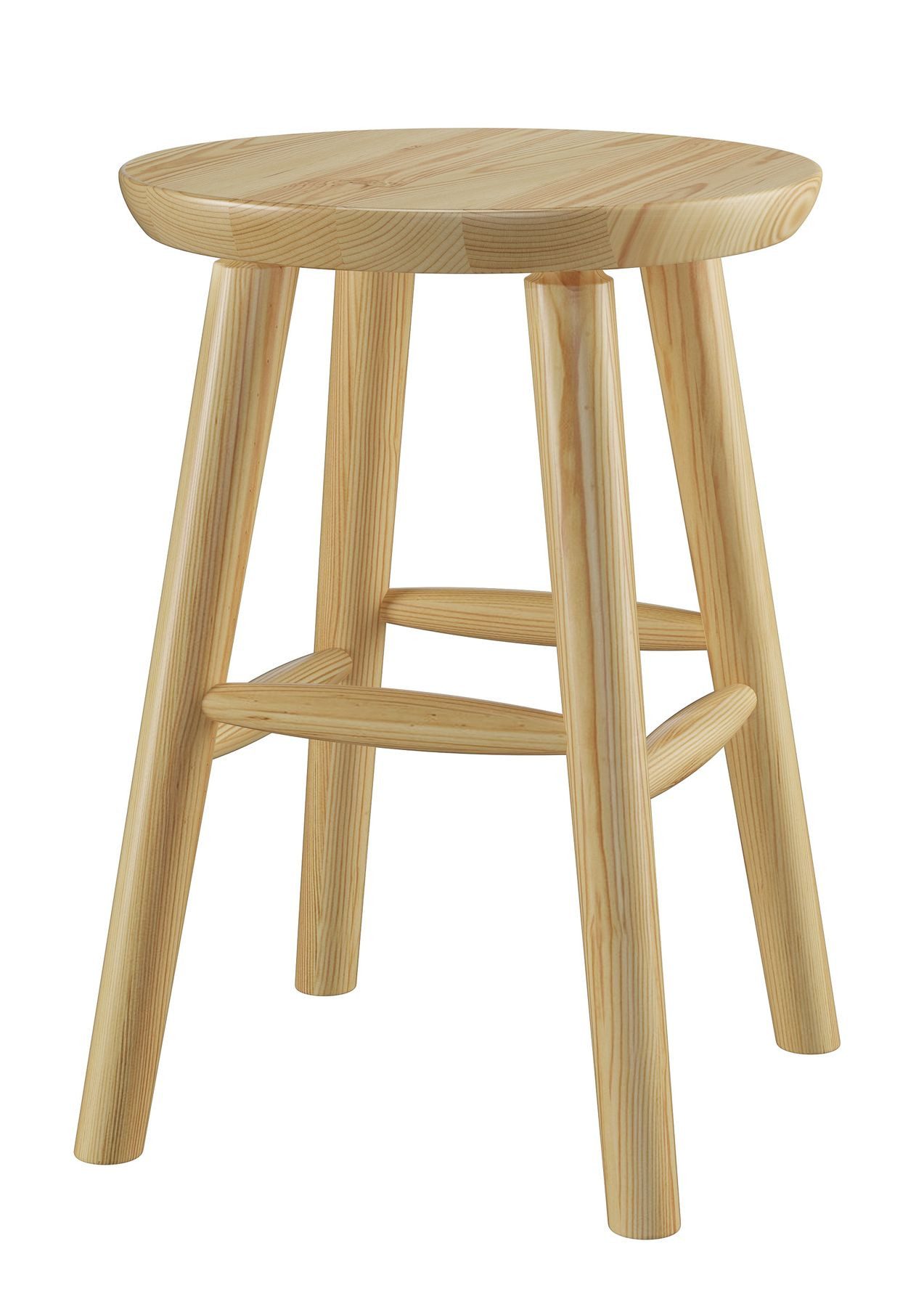 ERST-HOLZ Arbeitshocker Runder Holz-Hocker als Beistelltisch oder Blumenhocker aus Kiefer – Bild 4 von 5