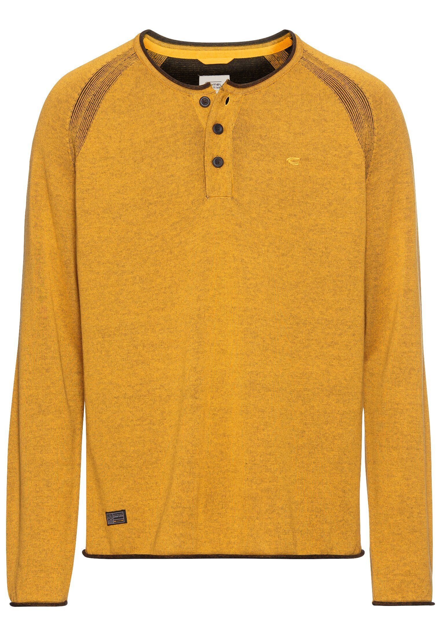 camel active Strickpullover Henleyshirt aus zertifiziertem günstig online kaufen