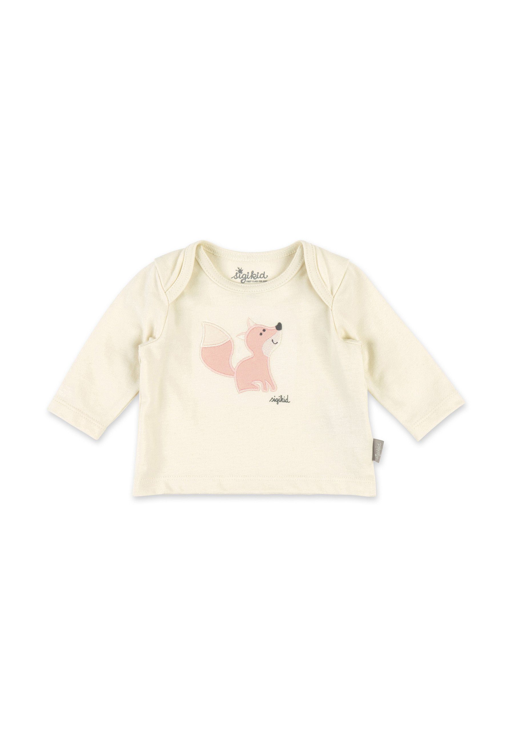 Sigikid Langarmshirt Langarmshirt rosa (1-tlg) Kreuzverschluss Shirt mit Baby