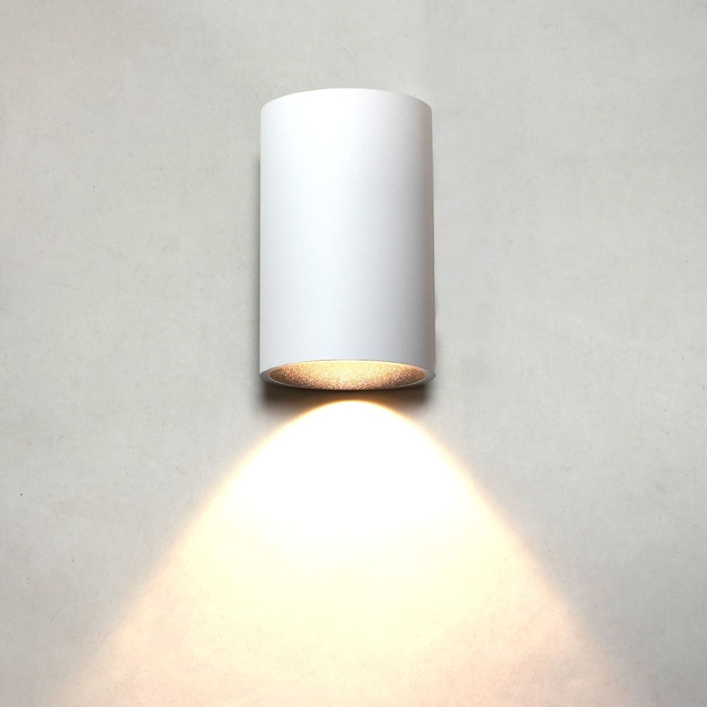 famlights Außen-Wandleuchte LED Außenwandleuchte Moritz in Weiß 2700K 360lm IP54, LED