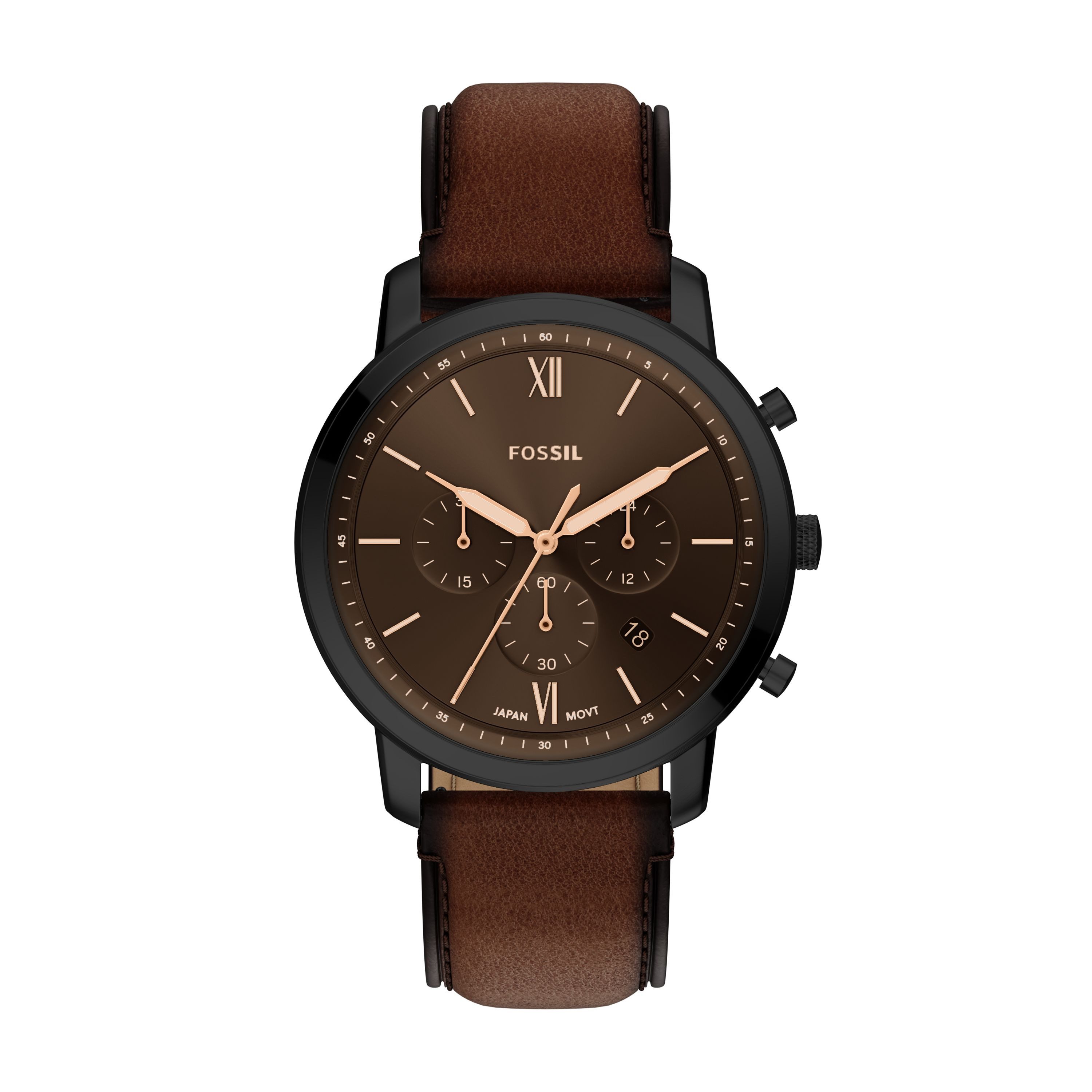 Fossil Chronograph Neutra FS6163, Quarzuhr, Armbanduhr, Herrenuhr, Lederarm günstig online kaufen