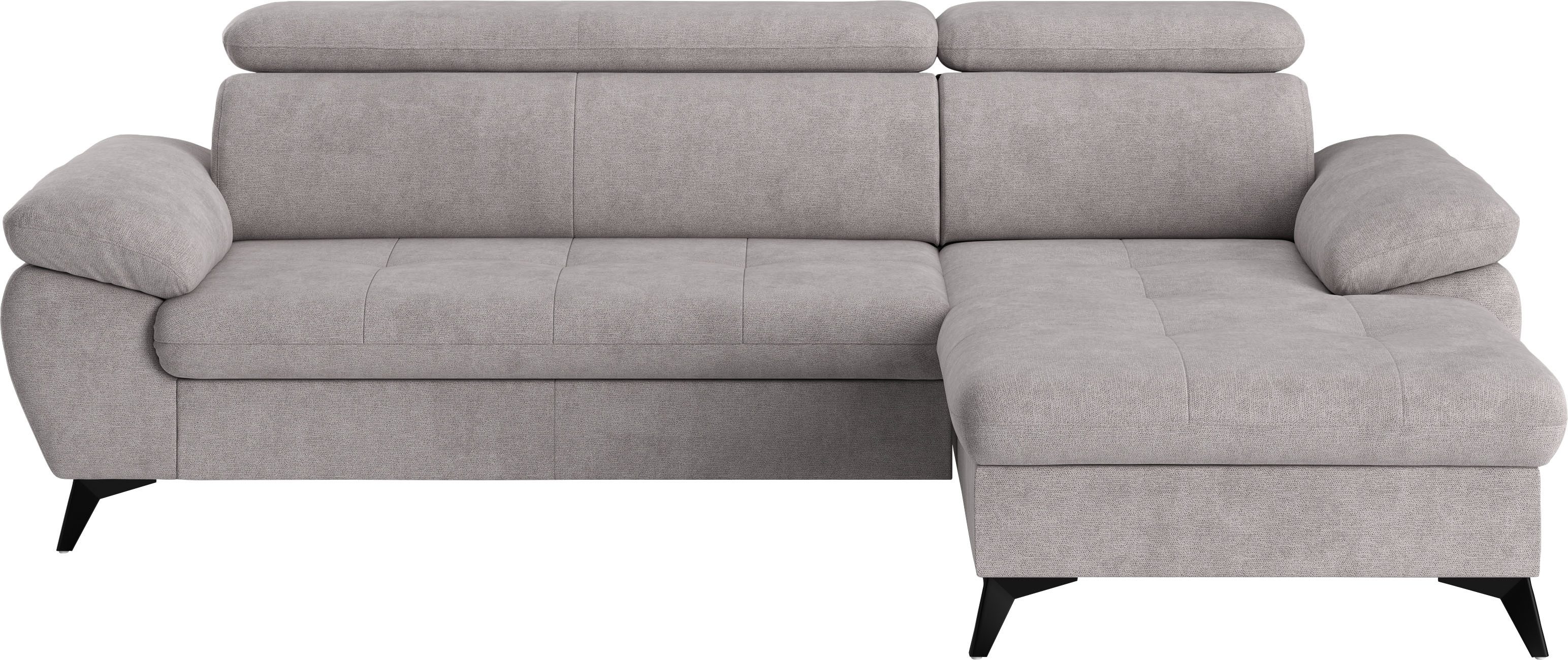 COTTA Ecksofa Hudson L-Form, mit Kopfteilverstellung, wahlweise mit Bettfun günstig online kaufen