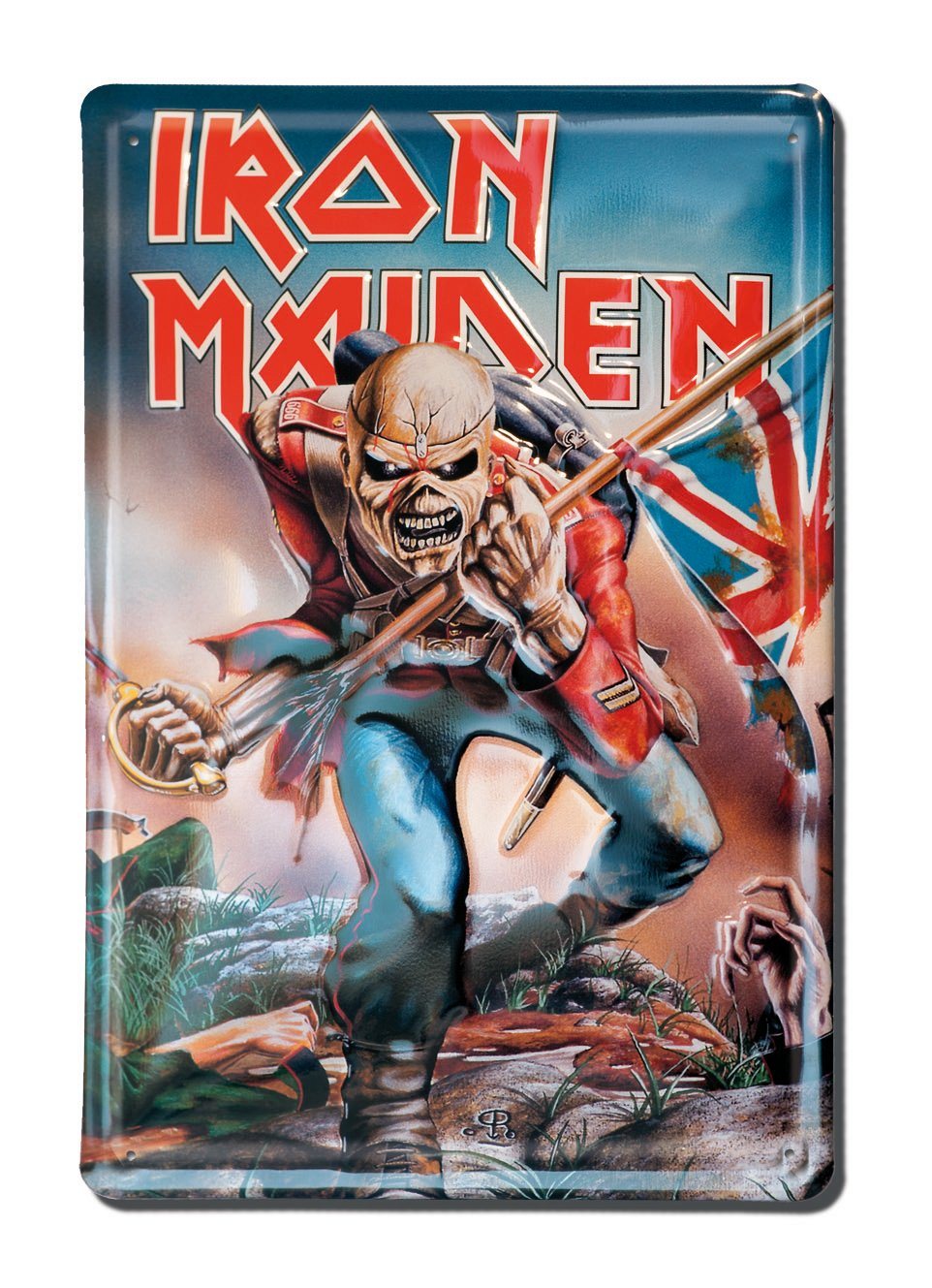 Retro-Blechschild von Iron Maiden Retro-Blechschild von Iron Maiden
