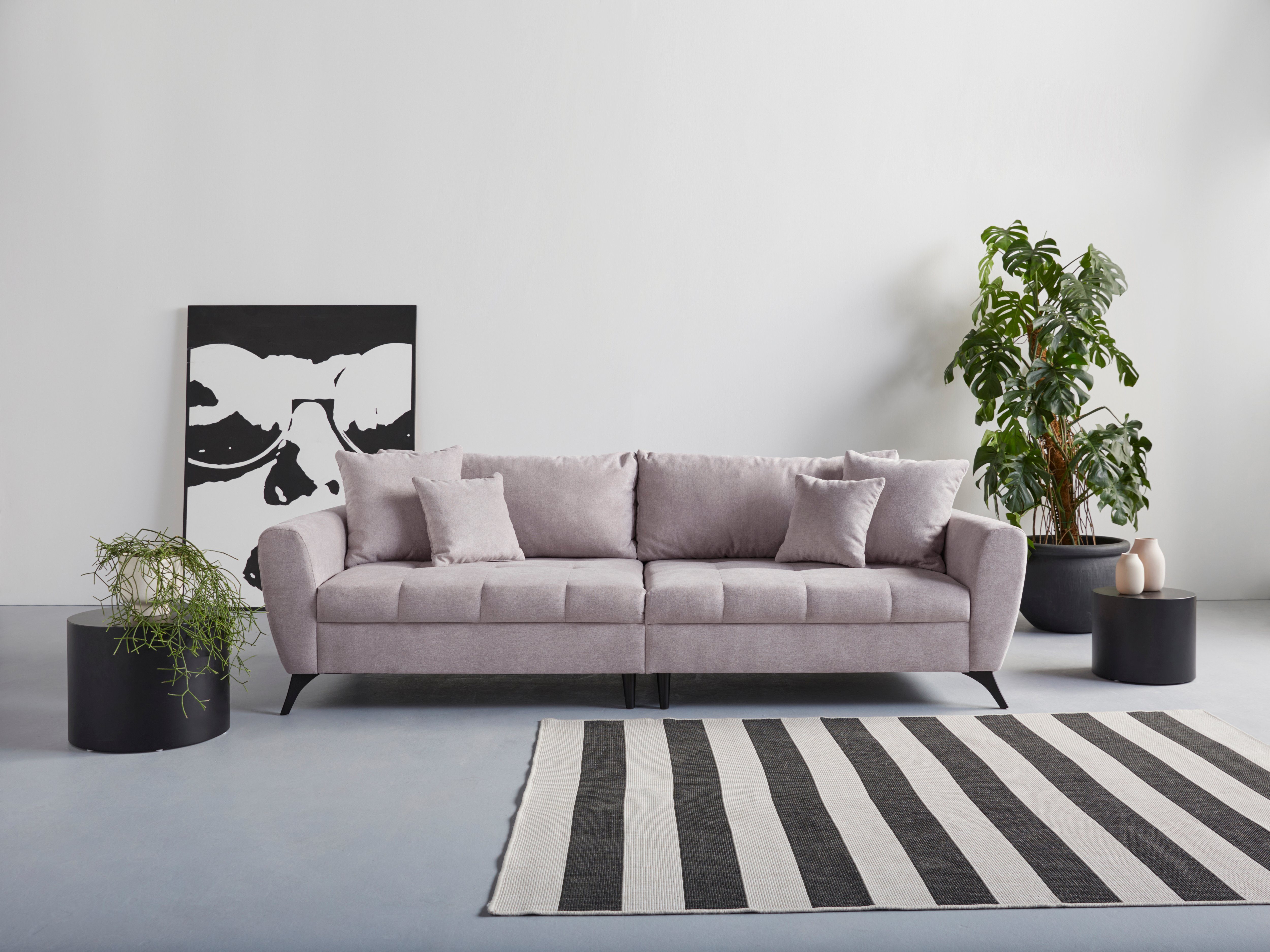 INOSIGN Big-Sofa Lörby Luxus, Belastbarkeit bis 140kg pro Sitzplatz, auch  mit Aqua clean-Bezug