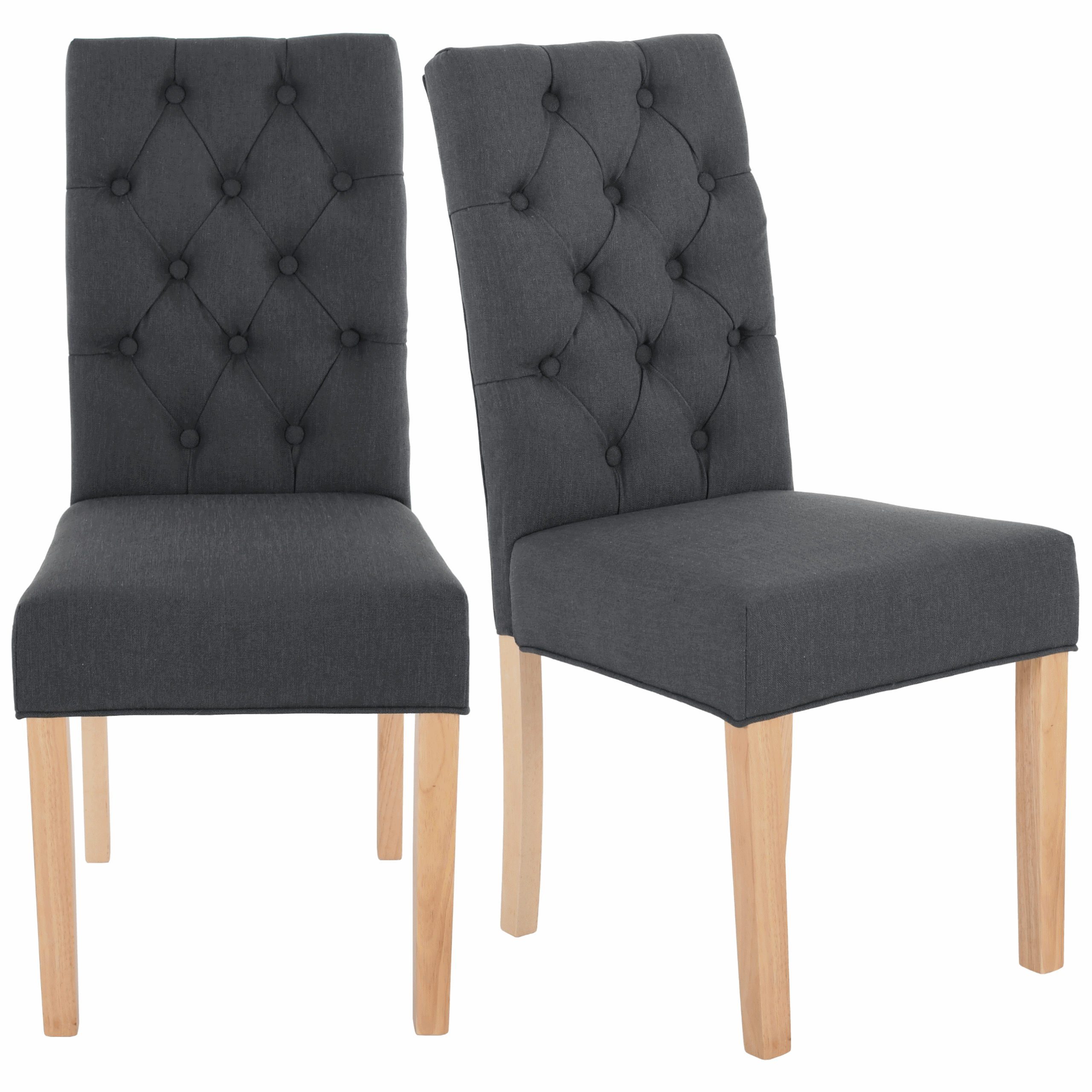 Raburg Esszimmerstuhl »2er Set LILY in DUNKEL-GRAU-MELIERT