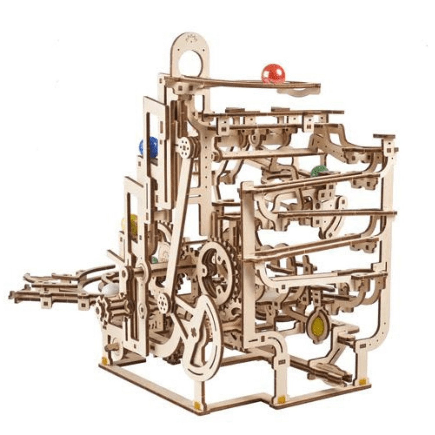 UGEARS Modellbausatz Ugears Murmelbahn mit Stufenwinde Mechanisches Holzpuzzle, (246-tlg)