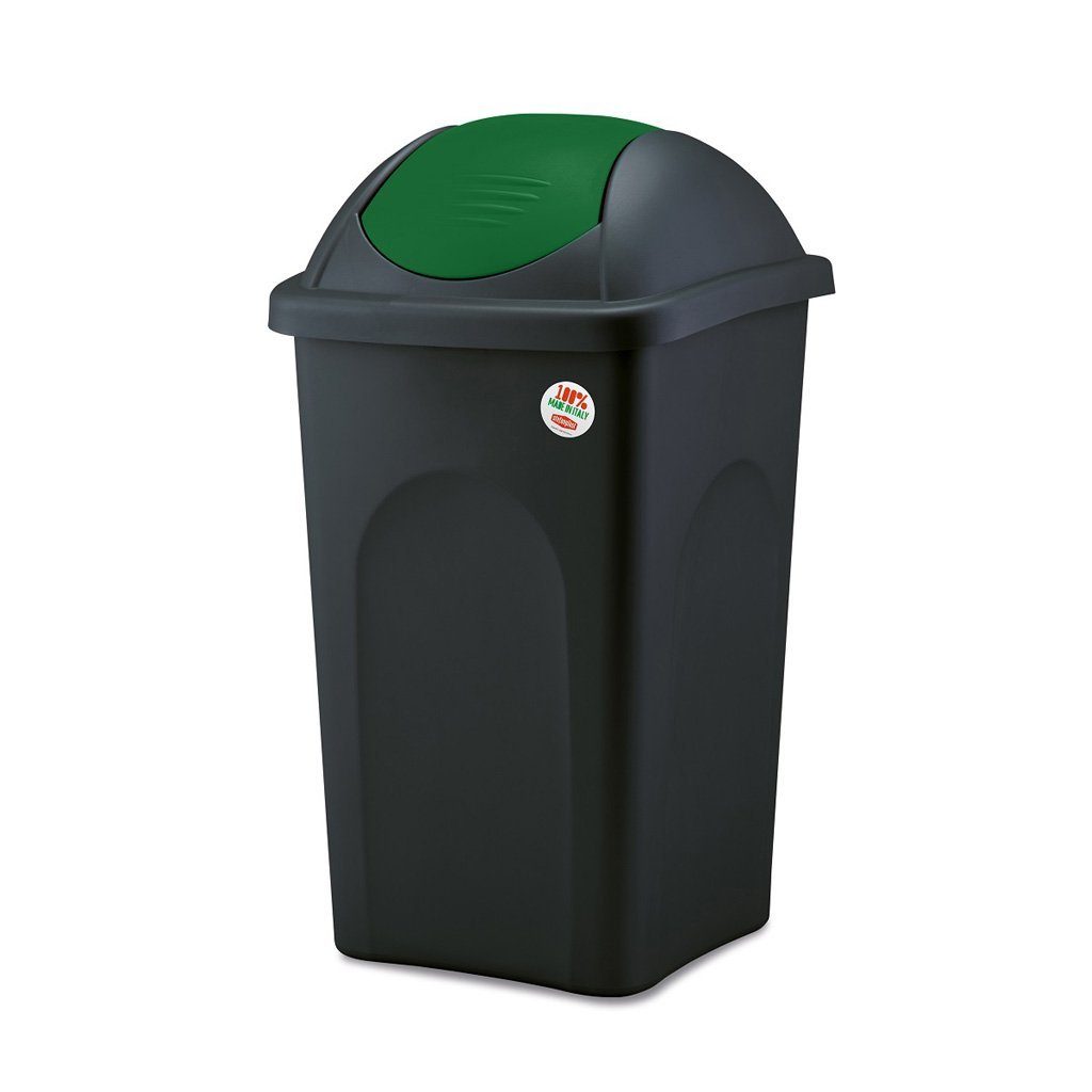 Kreher Mülltrennsystem 60 3 mit x Schwingdeckel und Grün in Abfalleimer Set: Blau, Liter Gelb