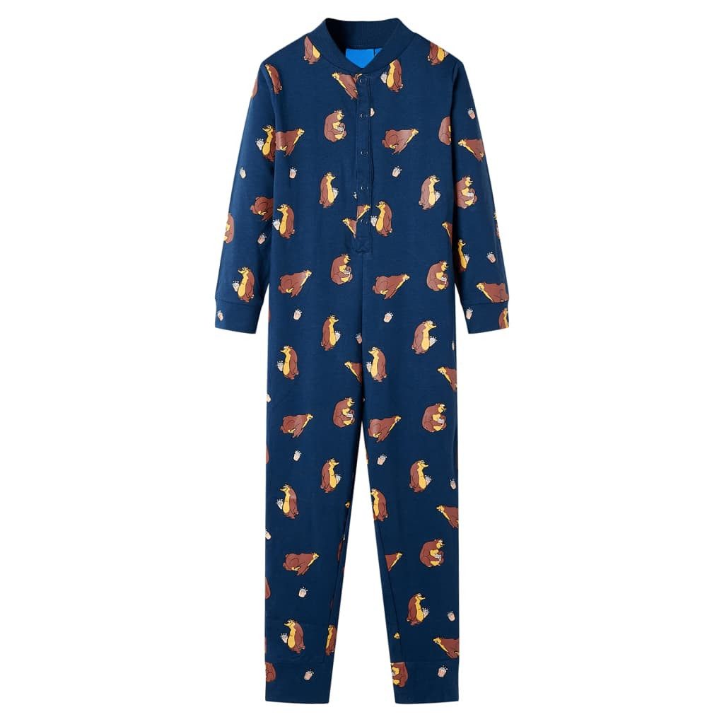 vidaXL Schlafanzug Kinder-Schlafanzug Einteiler Jeansblau 116