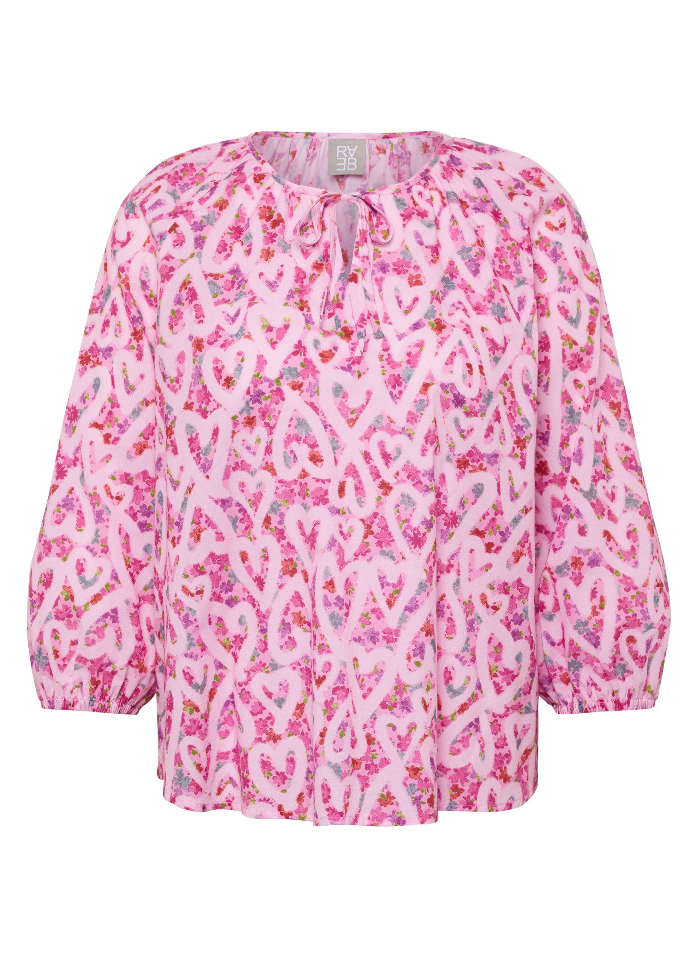 Rabe Langarmbluse - Bluse Damen - Baumwollbluse - Damen Bluse mit Herz Must günstig online kaufen